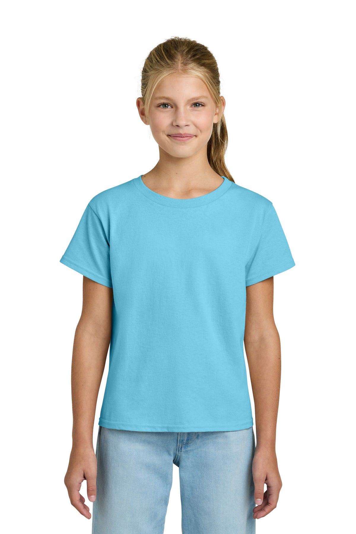 Gildan Youth Light Cotton Tee 3000B in Sky