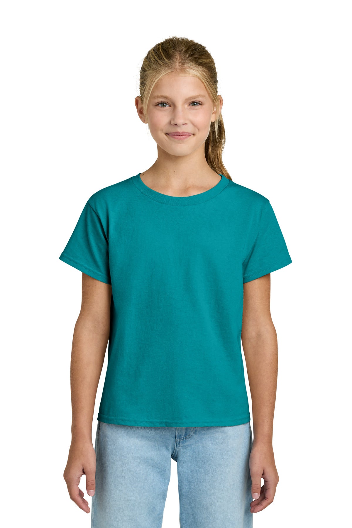Gildan Youth Light Cotton Tee 3000B in Tropical Blue