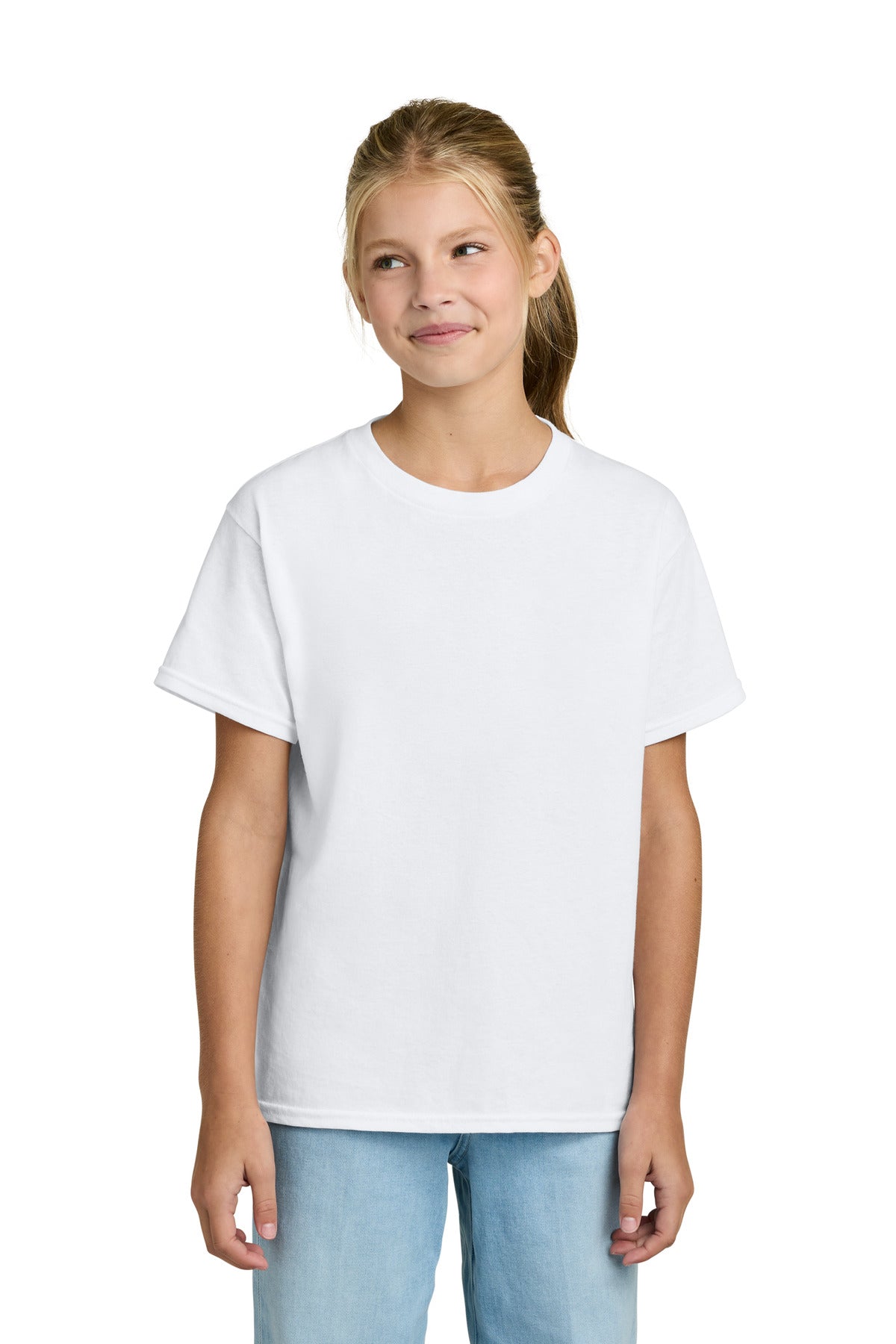 Gildan Youth Light Cotton Tee 3000B in White
