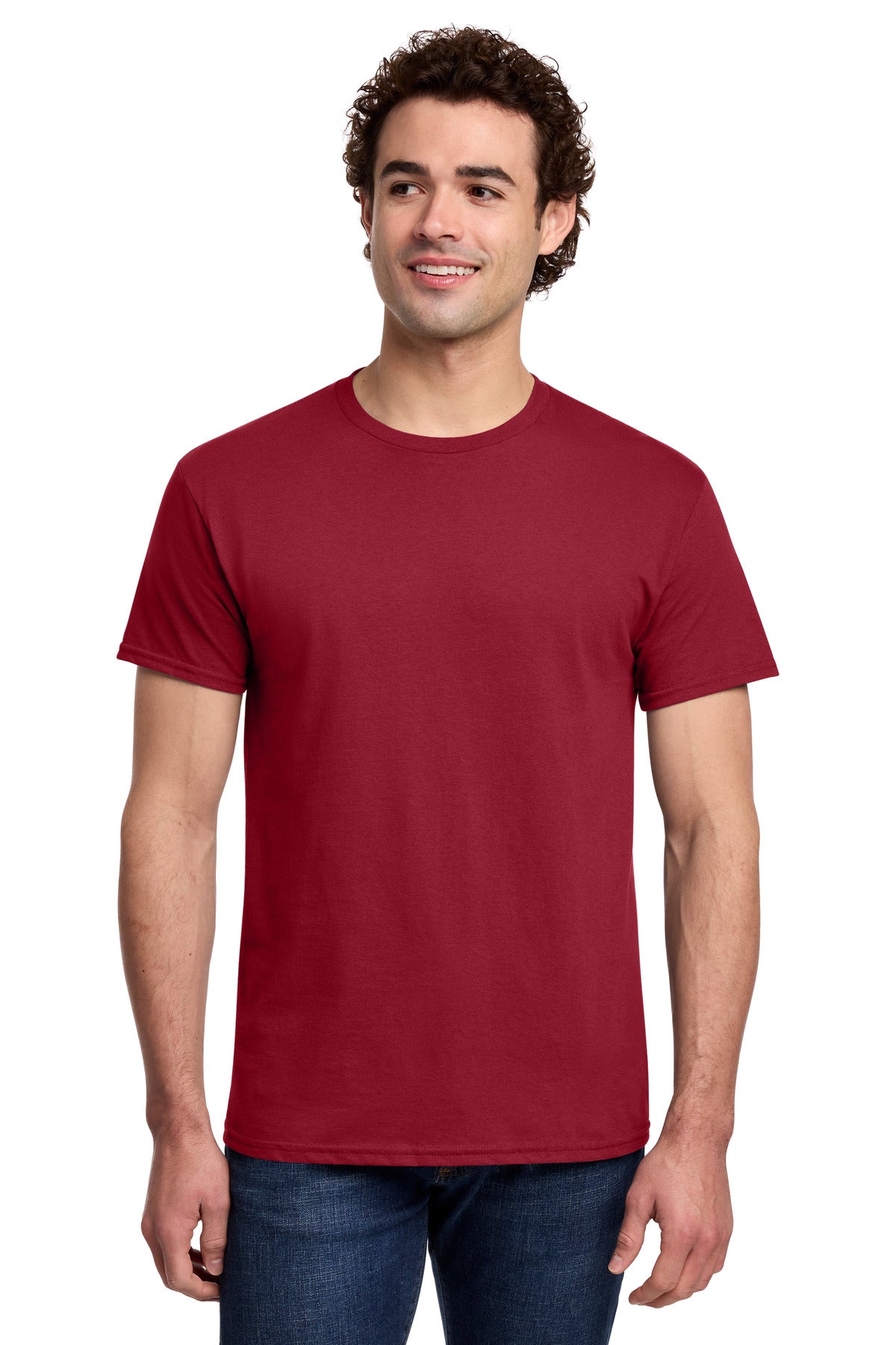 Gildan Light Cotton Tee 3000 in Cherry Red