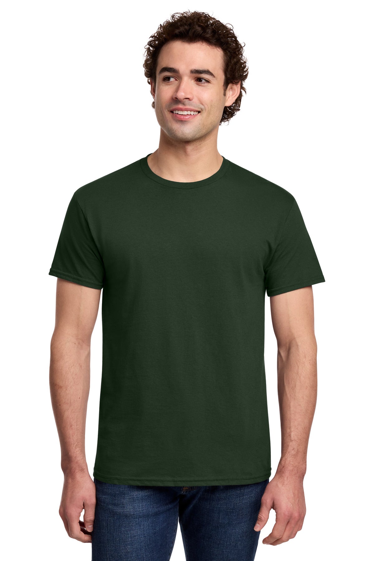 Gildan Light Cotton Tee 3000 in Forest Green