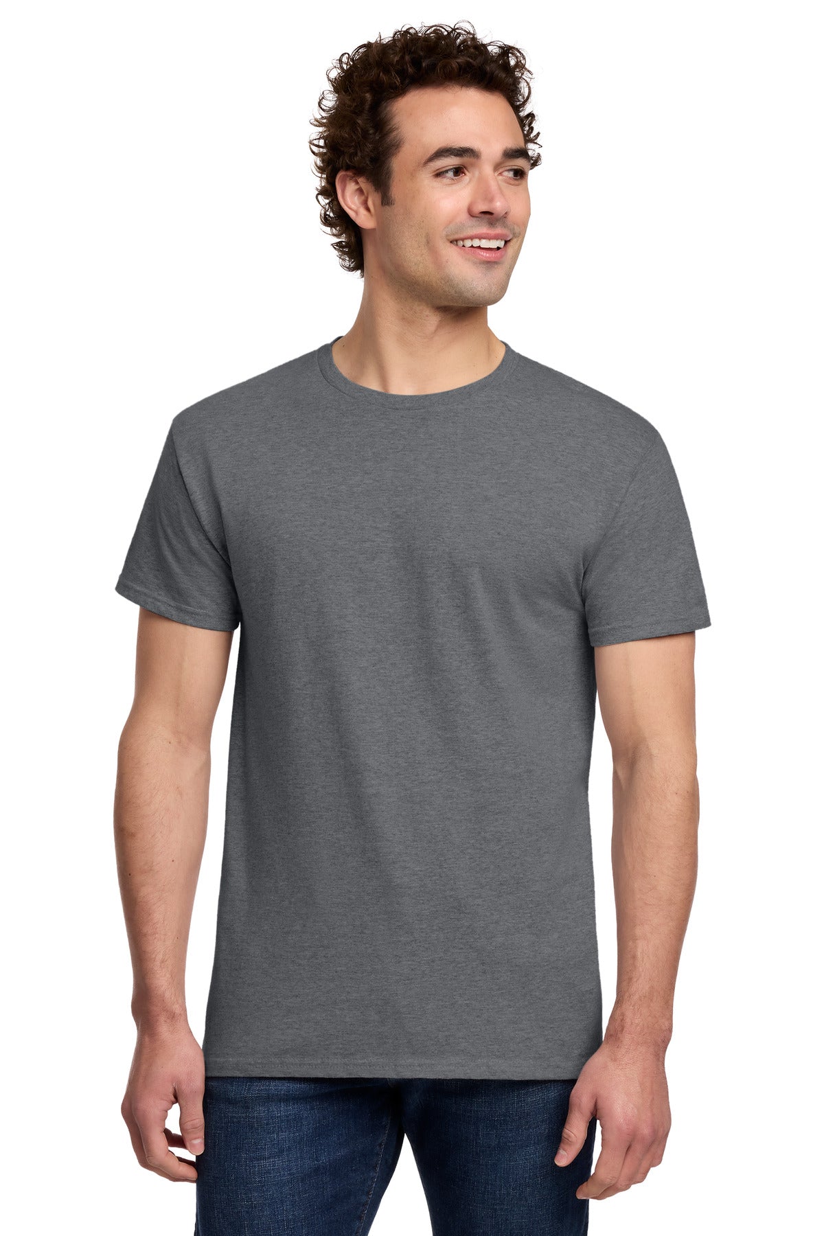Gildan Light Cotton Tee 3000 in Graphite Heather