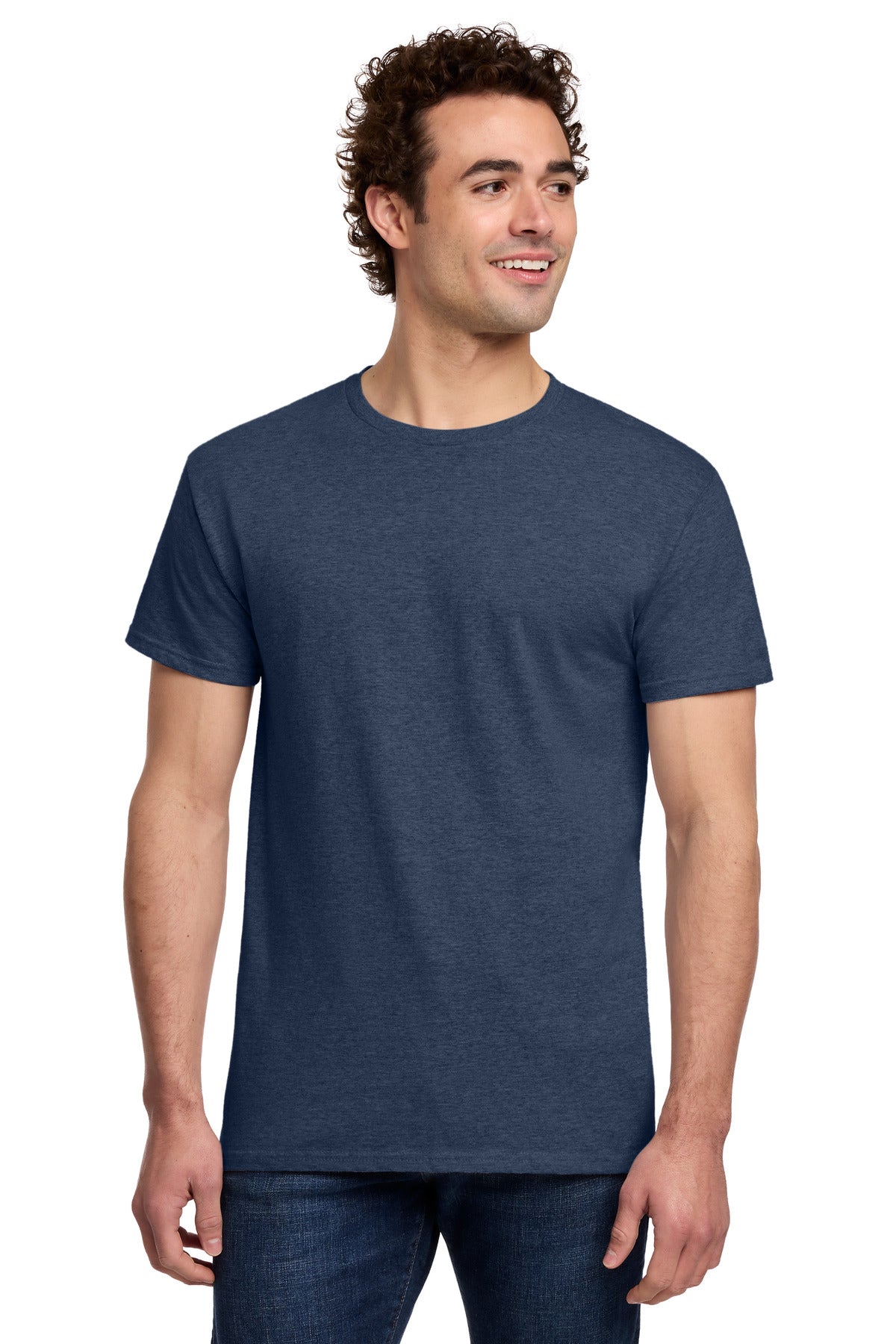 Gildan Light Cotton Tee 3000 in Heather Navy