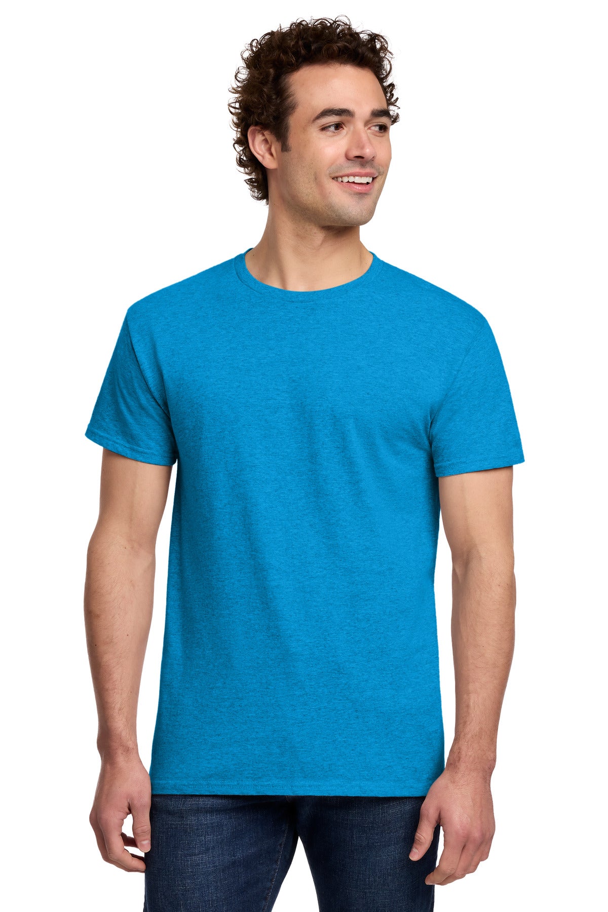 Gildan Light Cotton Tee 3000 in Heather Sapphire