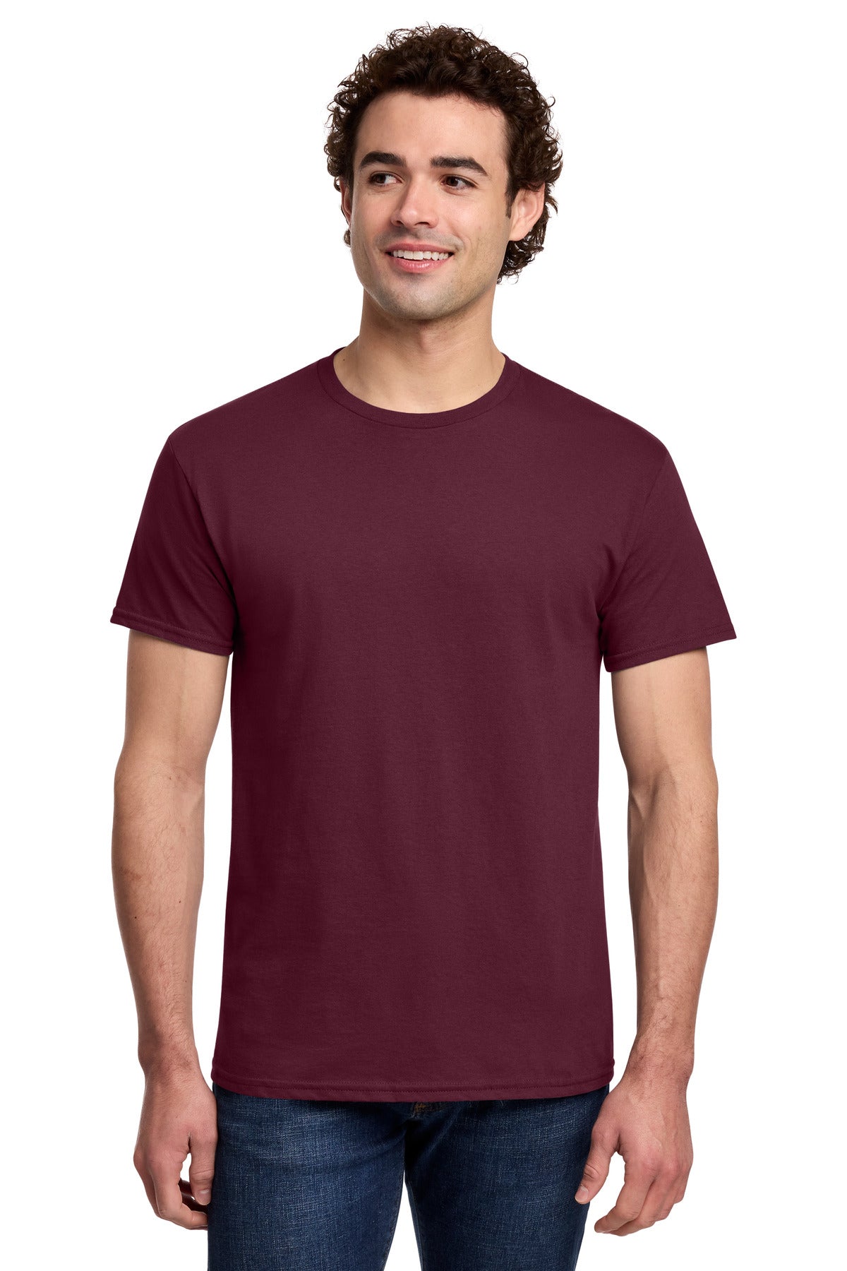 Gildan Light Cotton Tee 3000 in Maroon