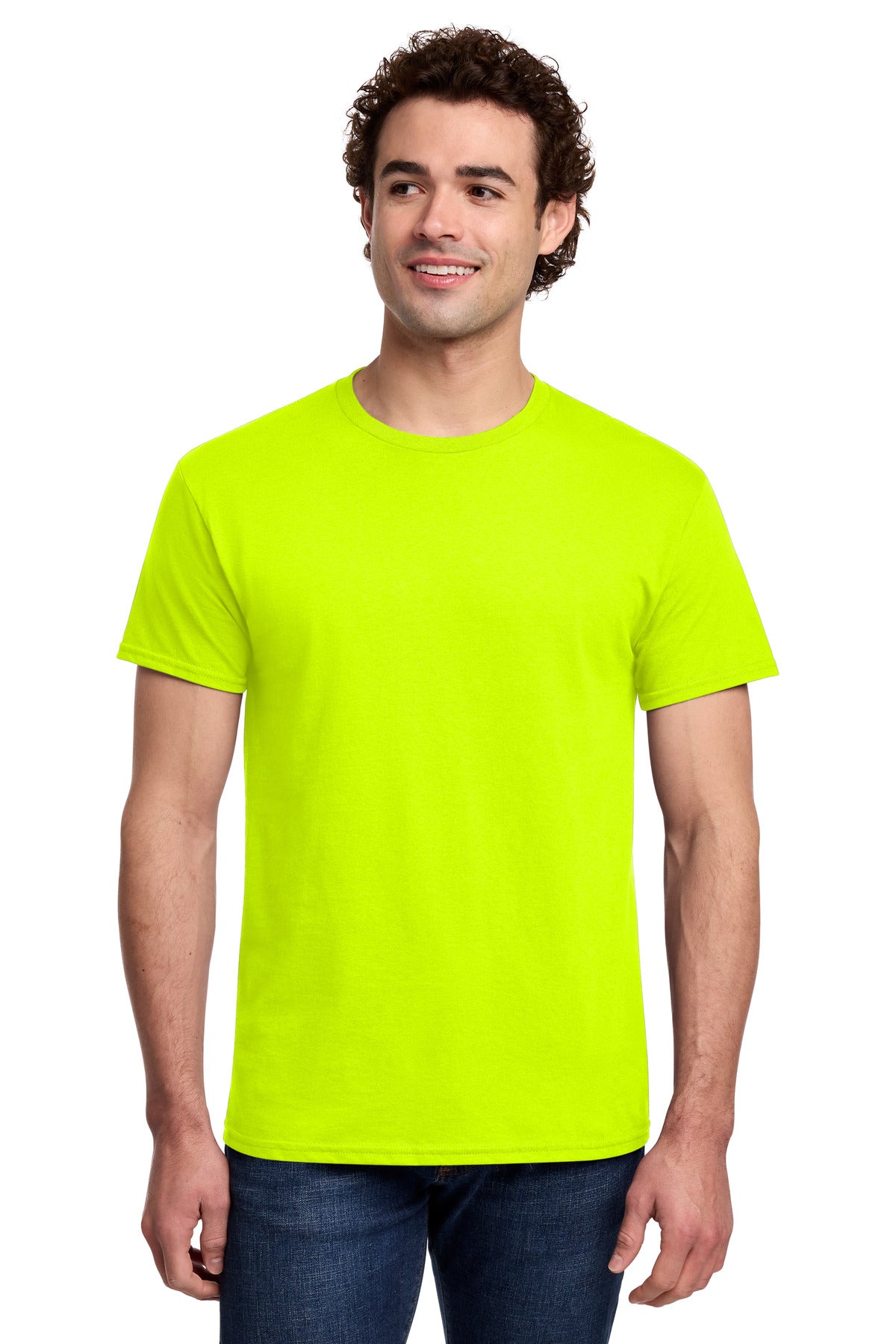 Gildan Light Cotton Tee 3000 in Safety Green