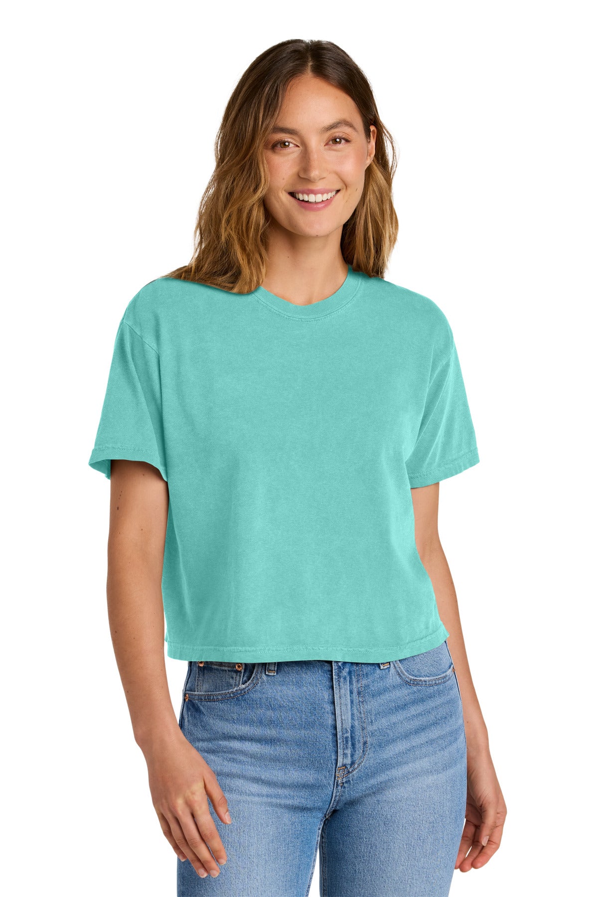 Comfort Colors Women's Heavyweight Boxy Tee 3023CL in Chalky Mint