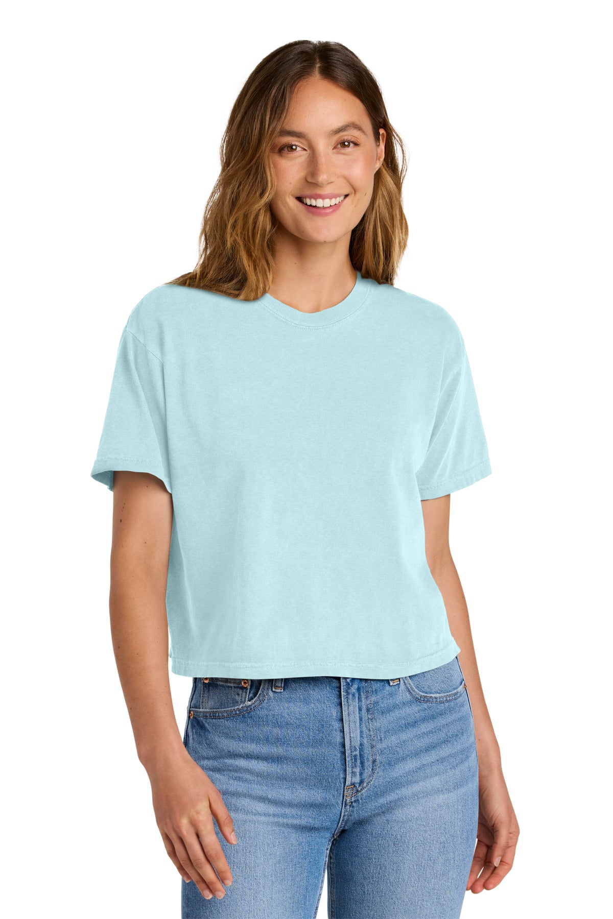 Comfort Colors Women's Heavyweight Boxy Tee 3023CL in Chambray