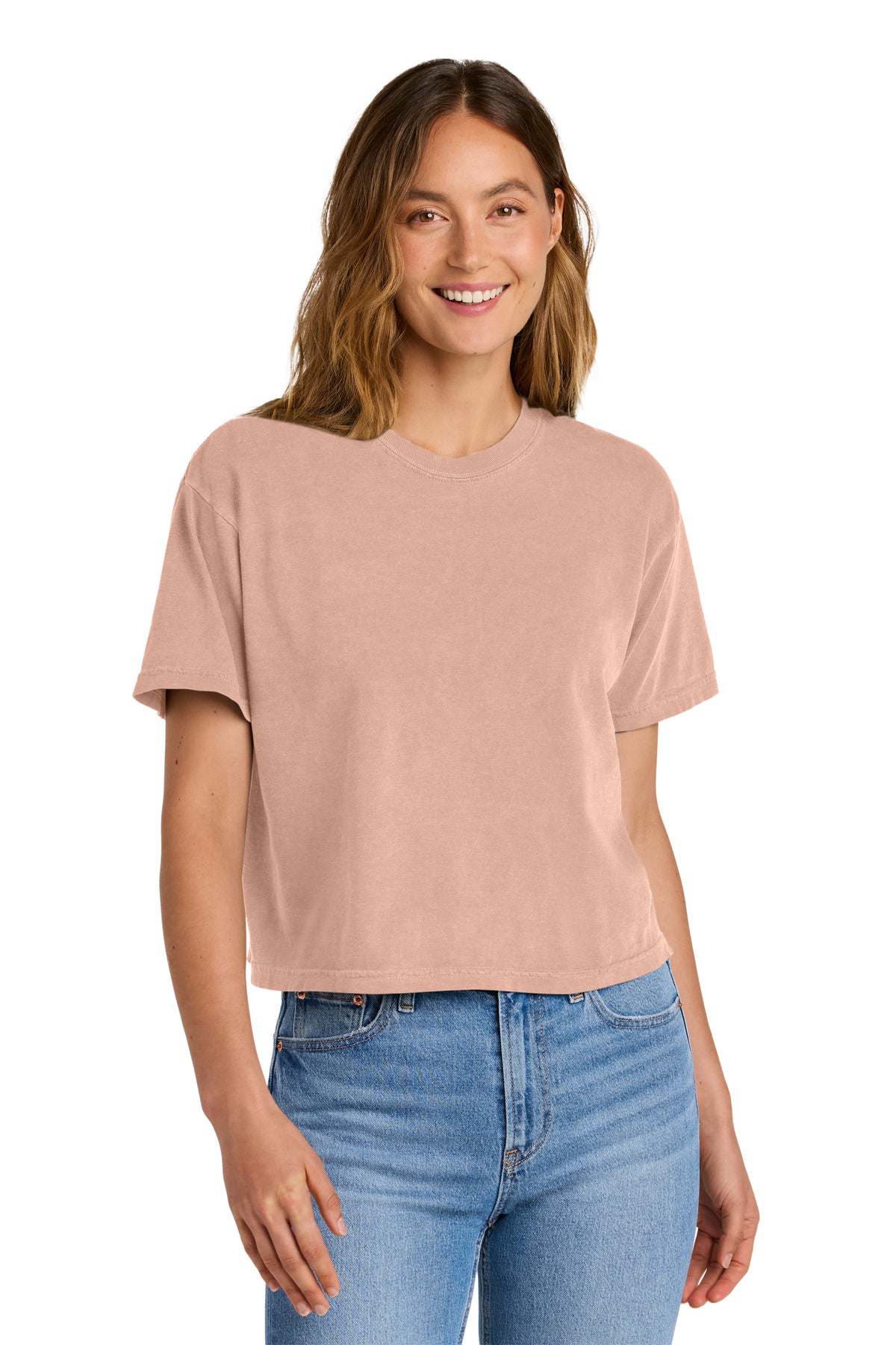 Comfort Colors Women's Heavyweight Boxy Tee 3023CL in Peachy