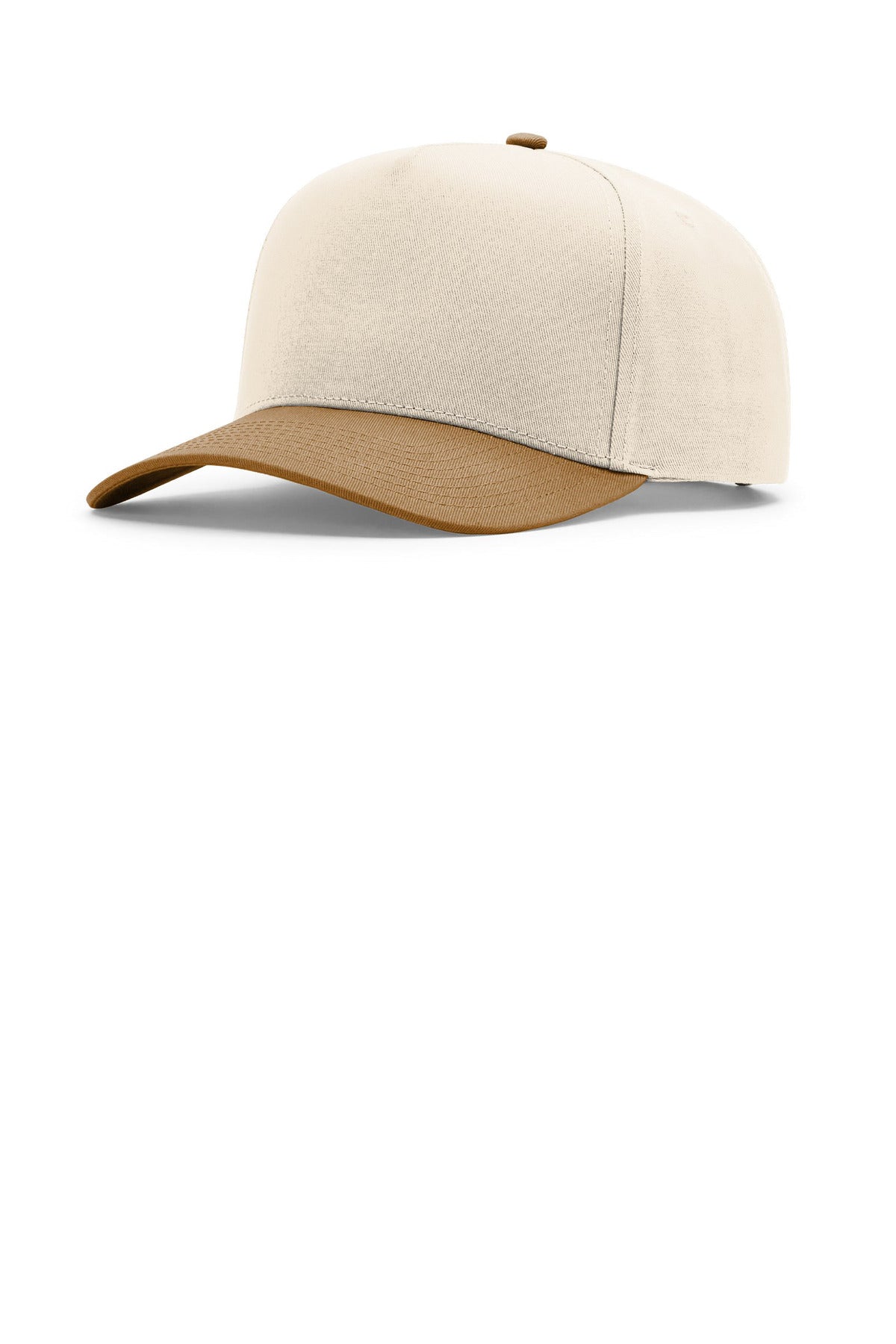 Richardson Full Fabric 5-Panel Champ 323FPC in Cream/ Cream/ Caramel