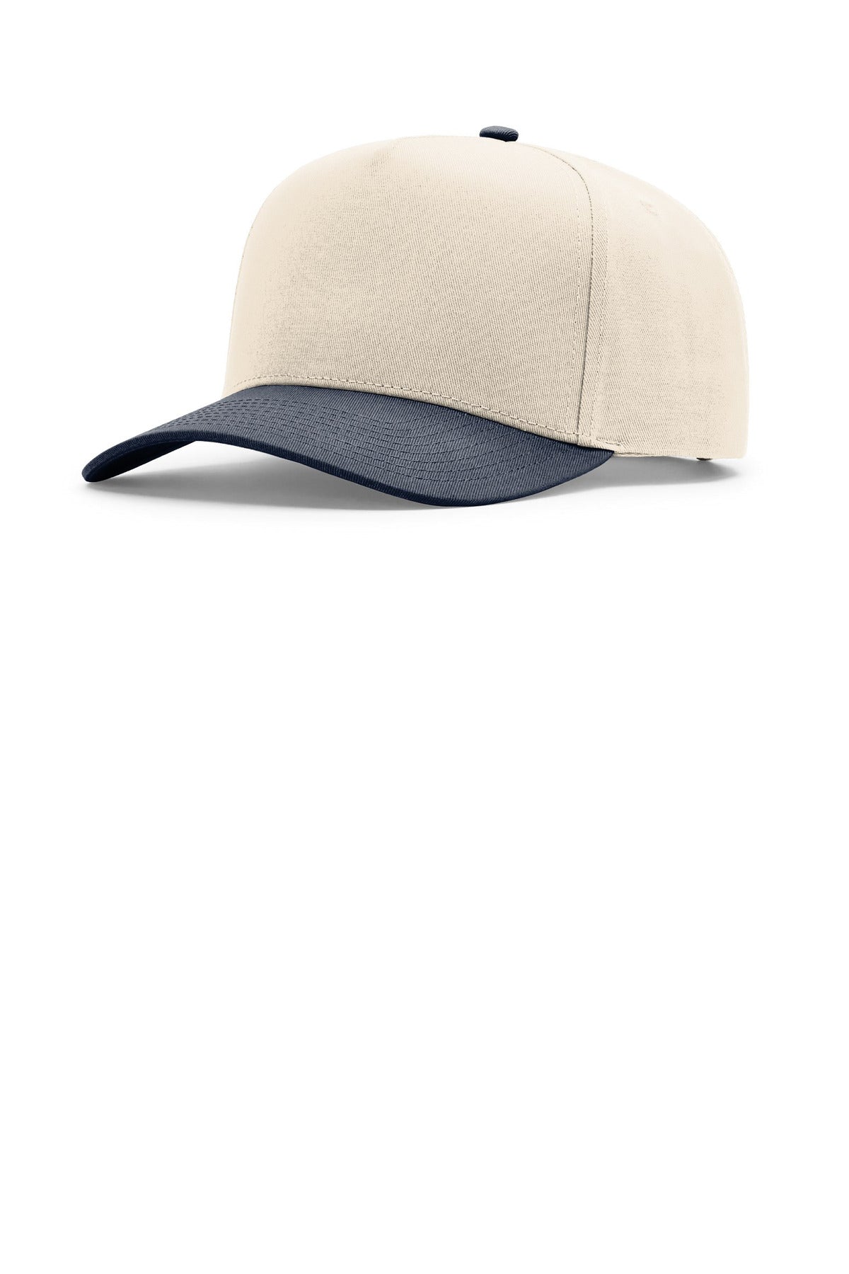 Richardson Full Fabric 5-Panel Champ 323FPC in Cream/ Cream/ Navy