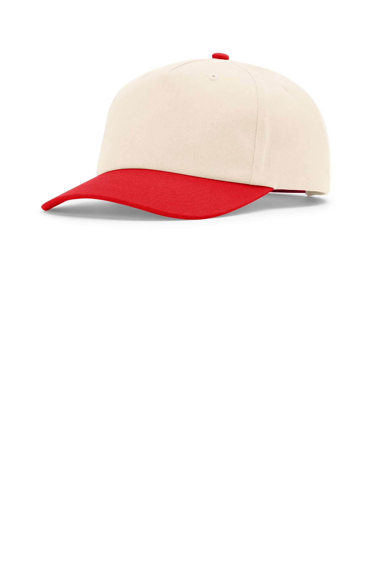 Richardson 5-Panel Relaxed Gramps 356 in Cream/ Cream/ Red