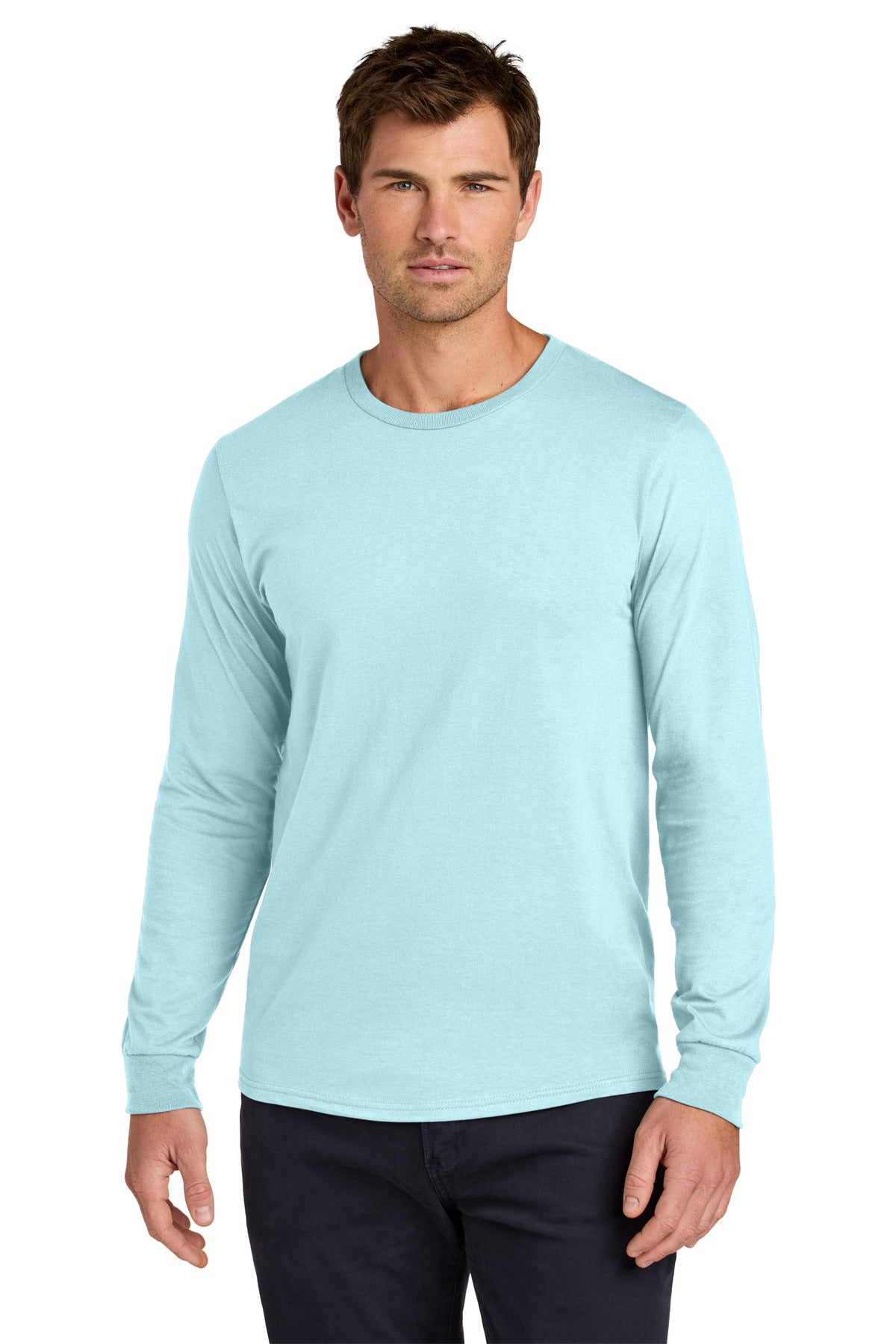 Jerzees Classics Unisex Cotton Long Sleeve T-Shirt 363L in Breezy Blue