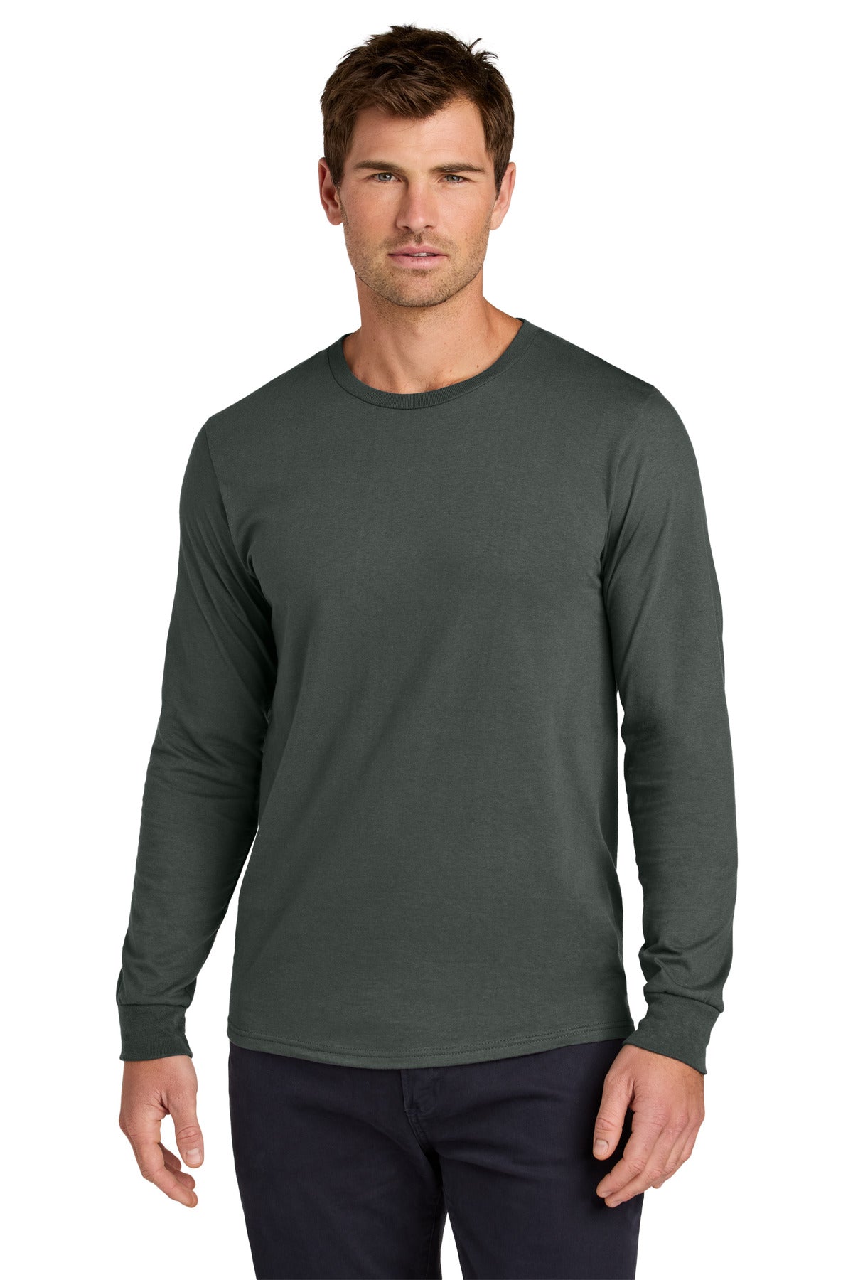 Jerzees Classics Unisex Cotton Long Sleeve T-Shirt 363L in Charcoal Grey