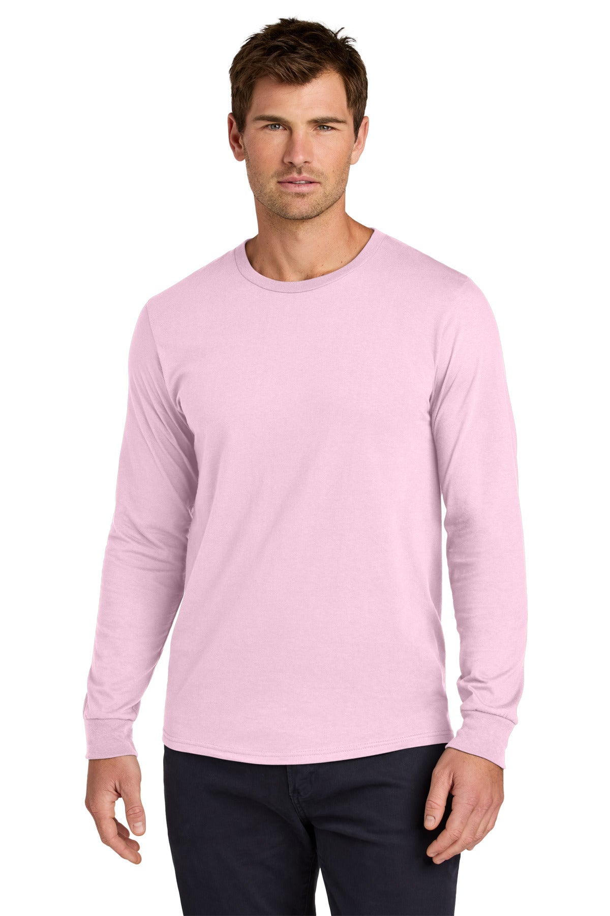 Jerzees Classics Unisex Cotton Long Sleeve T-Shirt 363L in Classic Pink