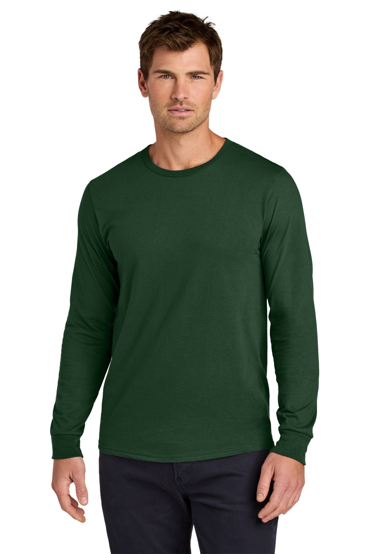 Jerzees Classics Unisex Cotton Long Sleeve T-Shirt 363L in Forest Green