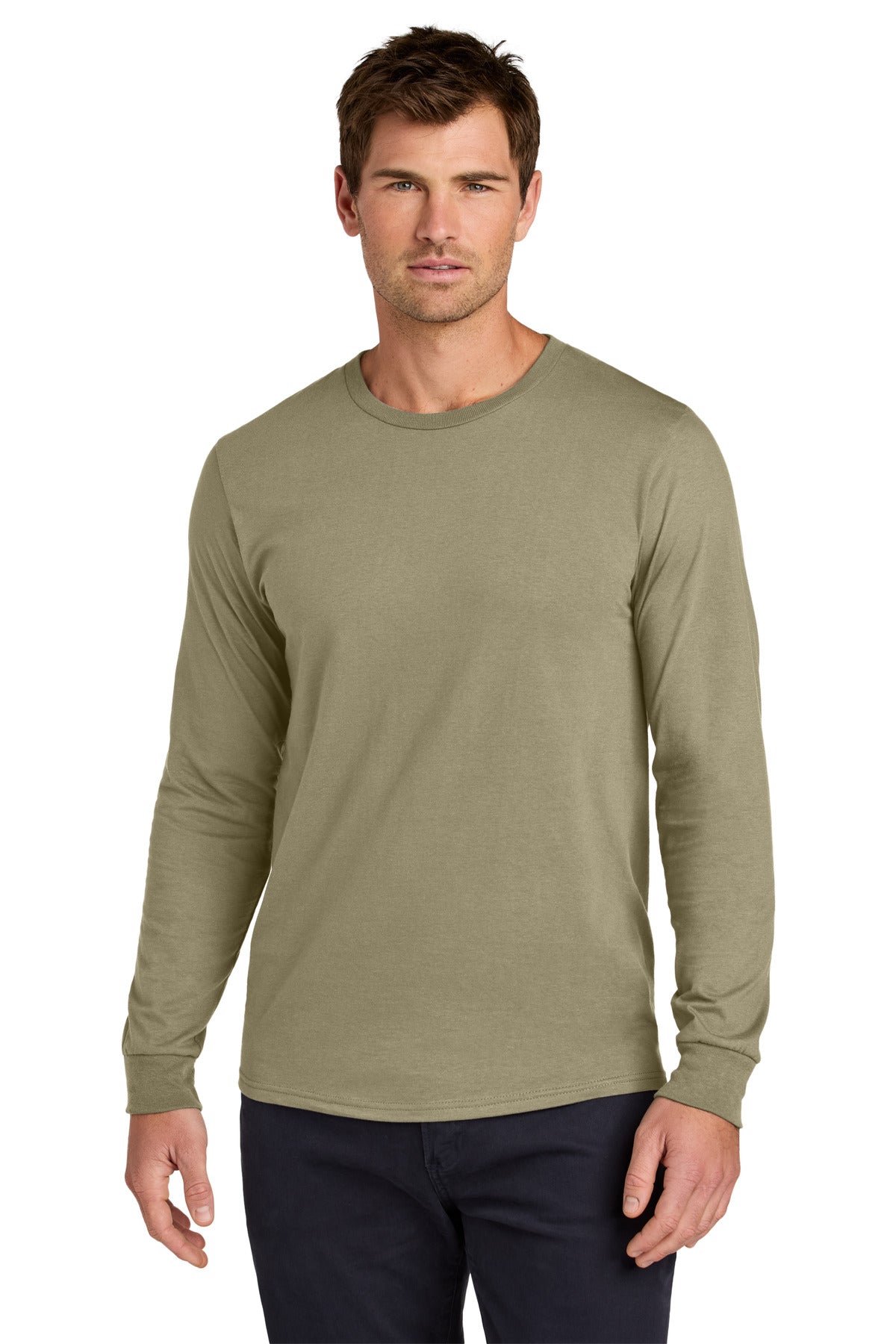 Jerzees Classics Unisex Cotton Long Sleeve T-Shirt 363L in Khaki