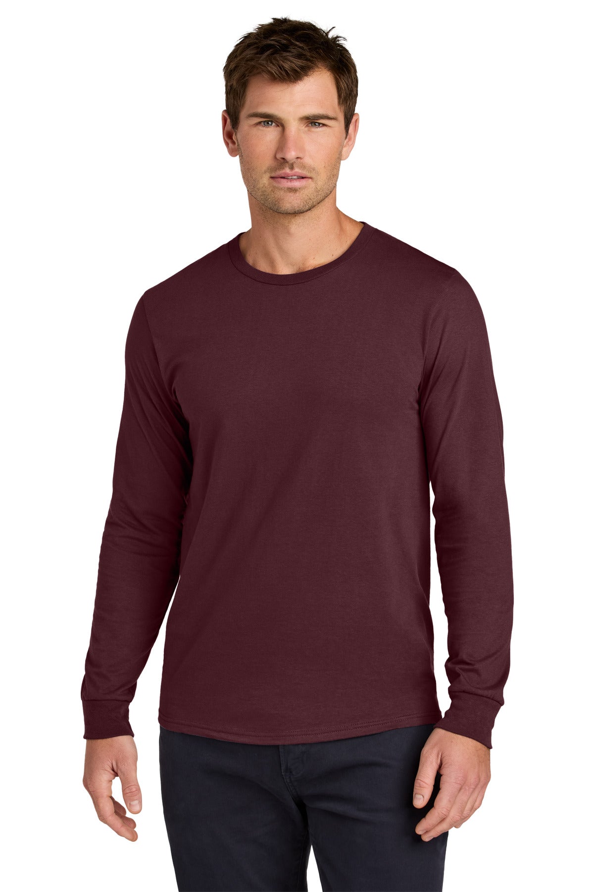Jerzees Classics Unisex Cotton Long Sleeve T-Shirt 363L in Maroon