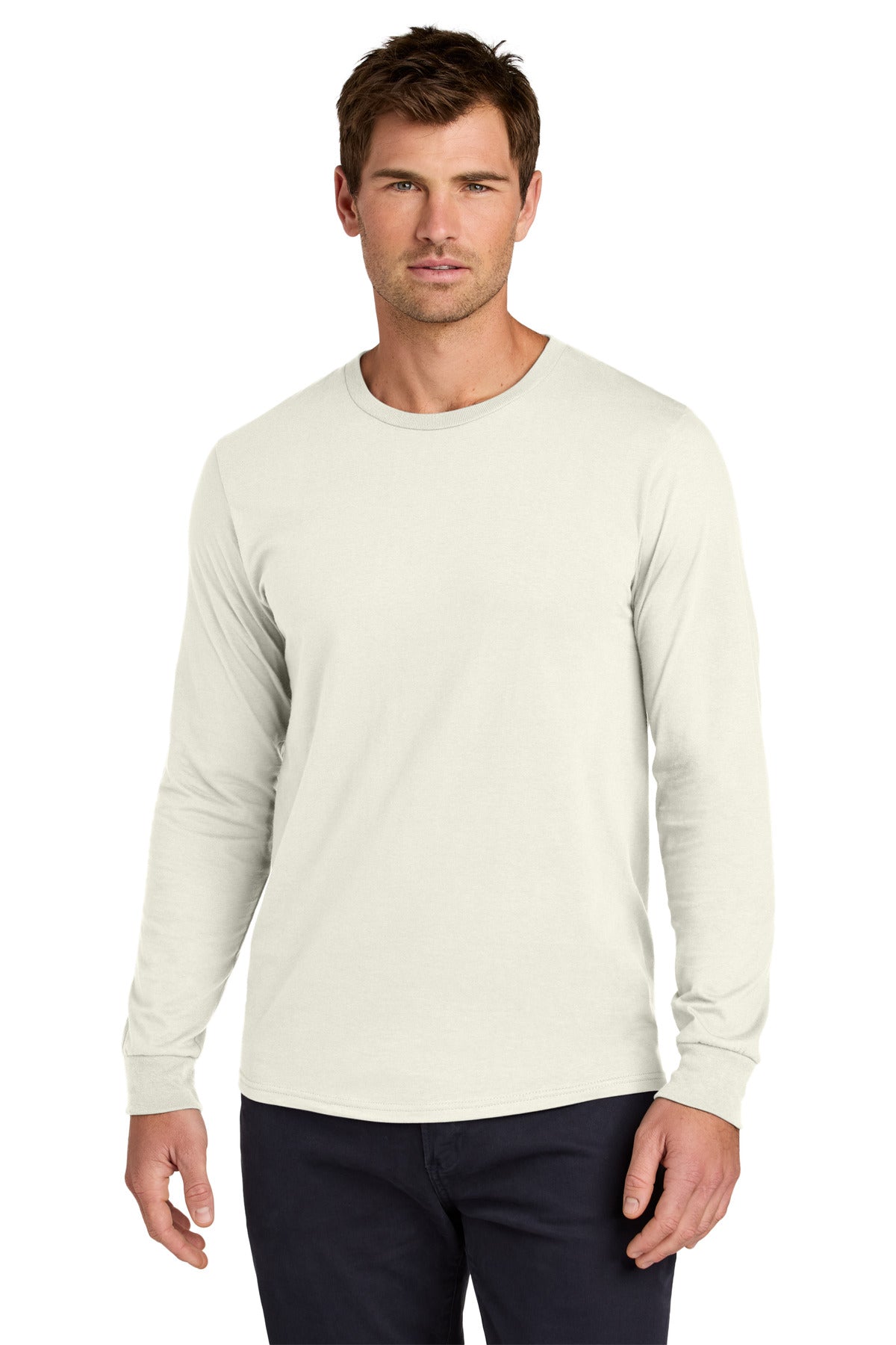 Jerzees Classics Unisex Cotton Long Sleeve T-Shirt 363L in Sweet Cream Heather