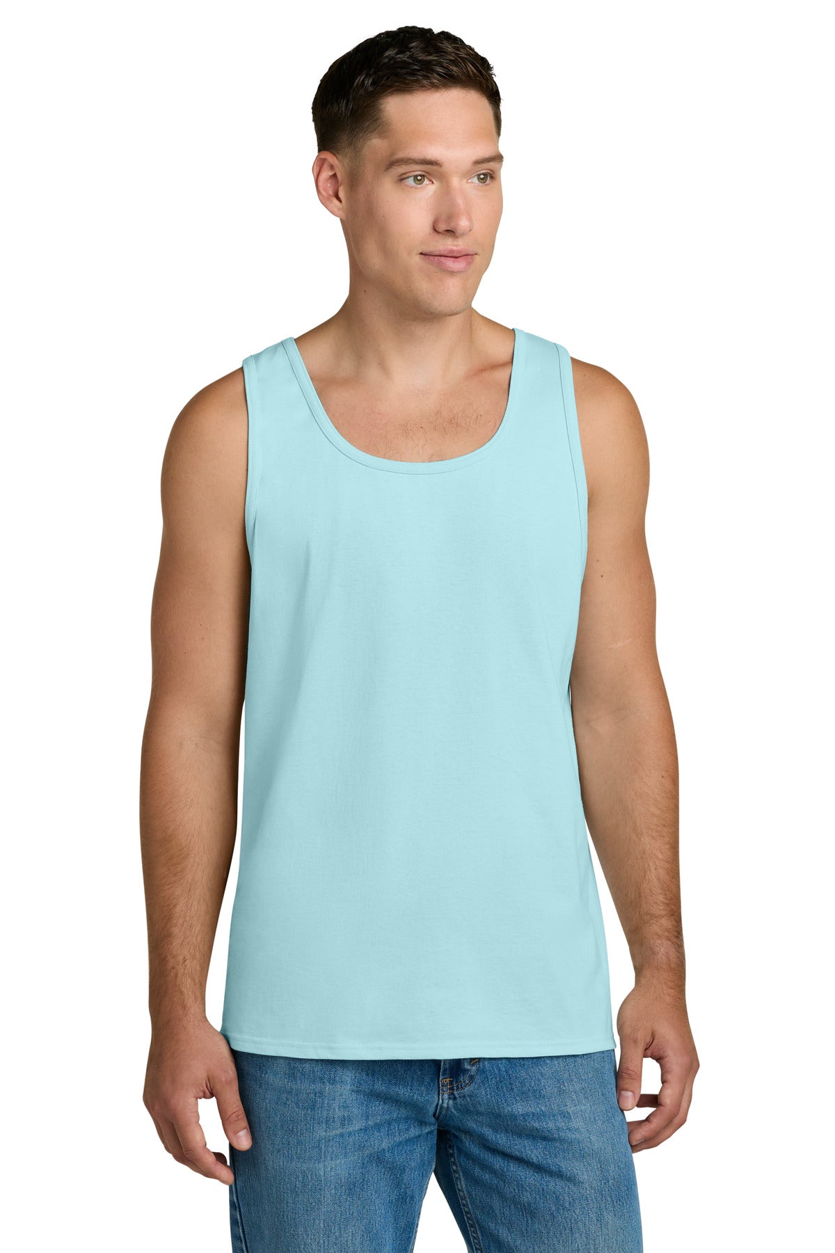 Jerzees Classics Unisex Cotton Tank 363TK in Breezy Blue