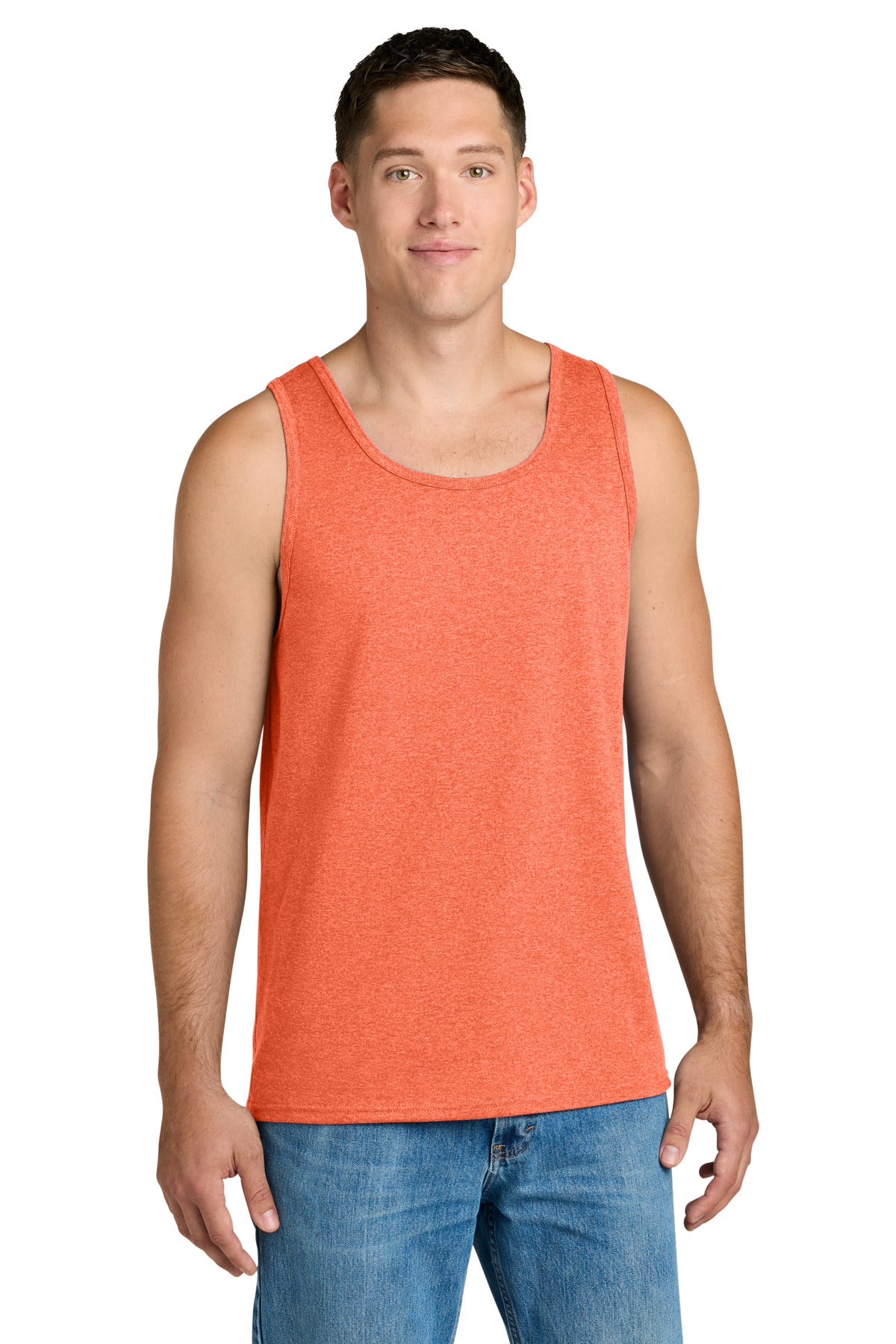 Jerzees Classics Unisex Cotton Tank 363TK in Retro Heather Coral