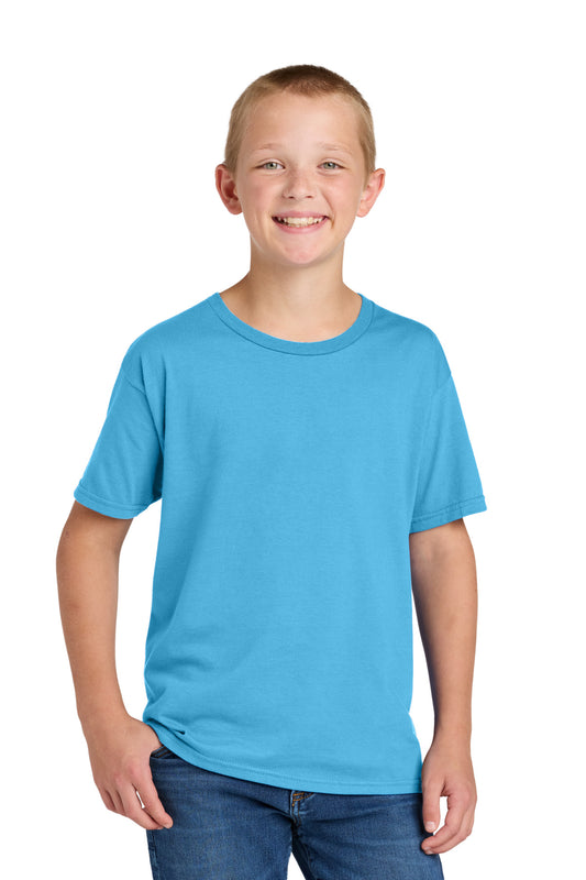 Jerzees Classics Youth Cotton T-Shirt 363Y in Aquatic Blue