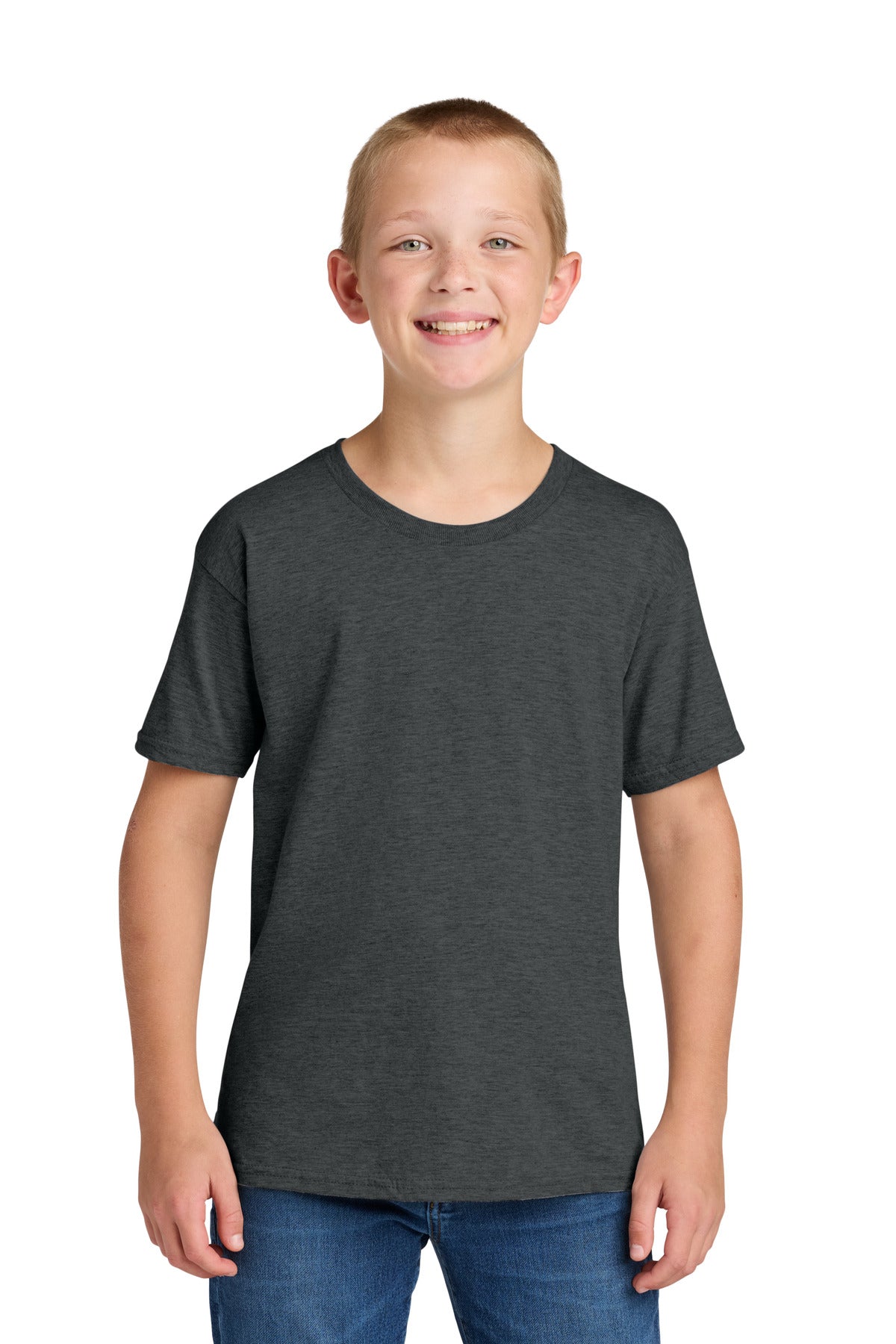 Jerzees Classics Youth Cotton T-Shirt 363Y in Black Heather
