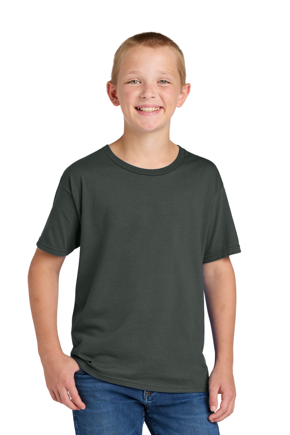 Jerzees Classics Youth Cotton T-Shirt 363Y in Charcoal Grey