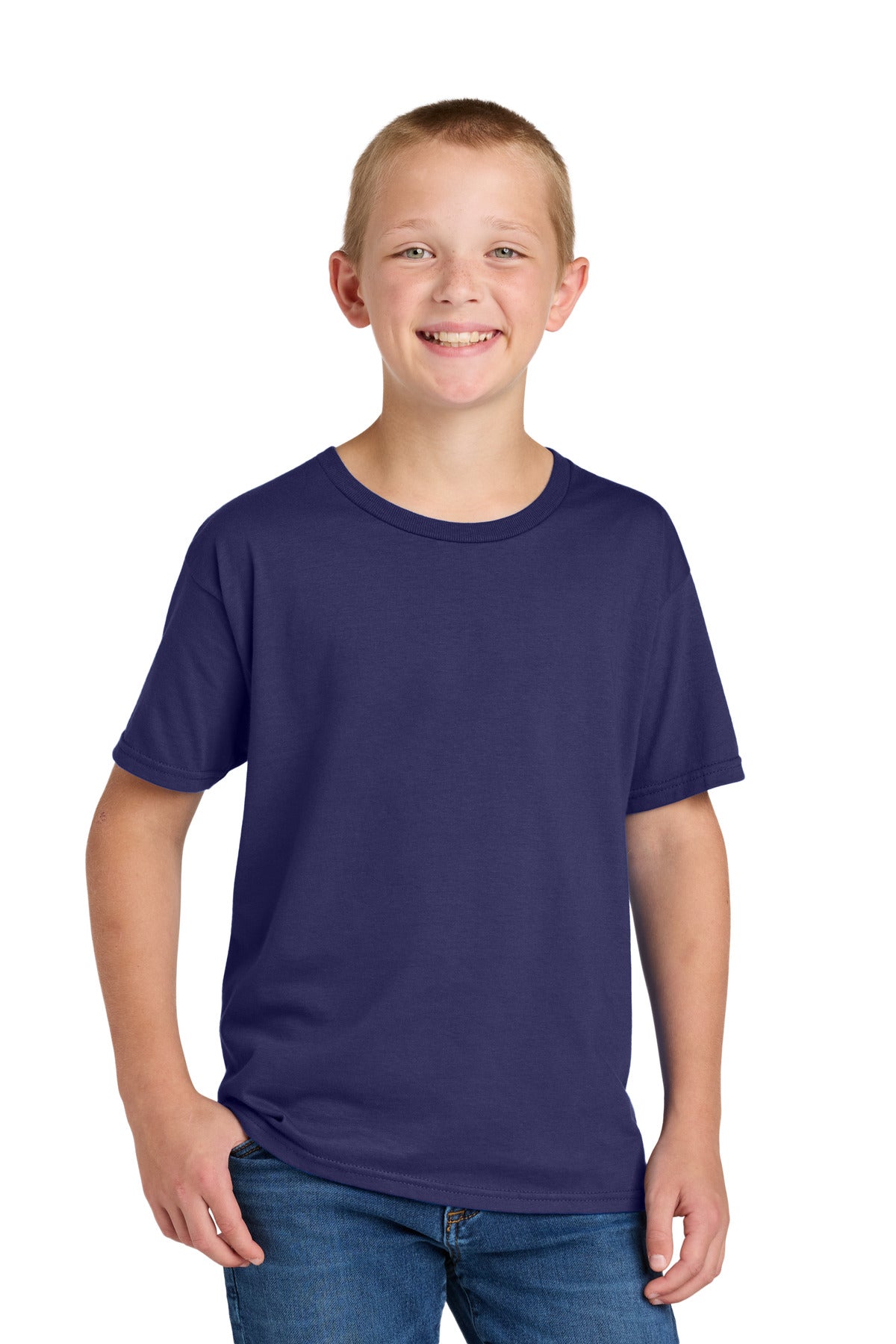 Jerzees Classics Youth Cotton T-Shirt 363Y in Deep Purple