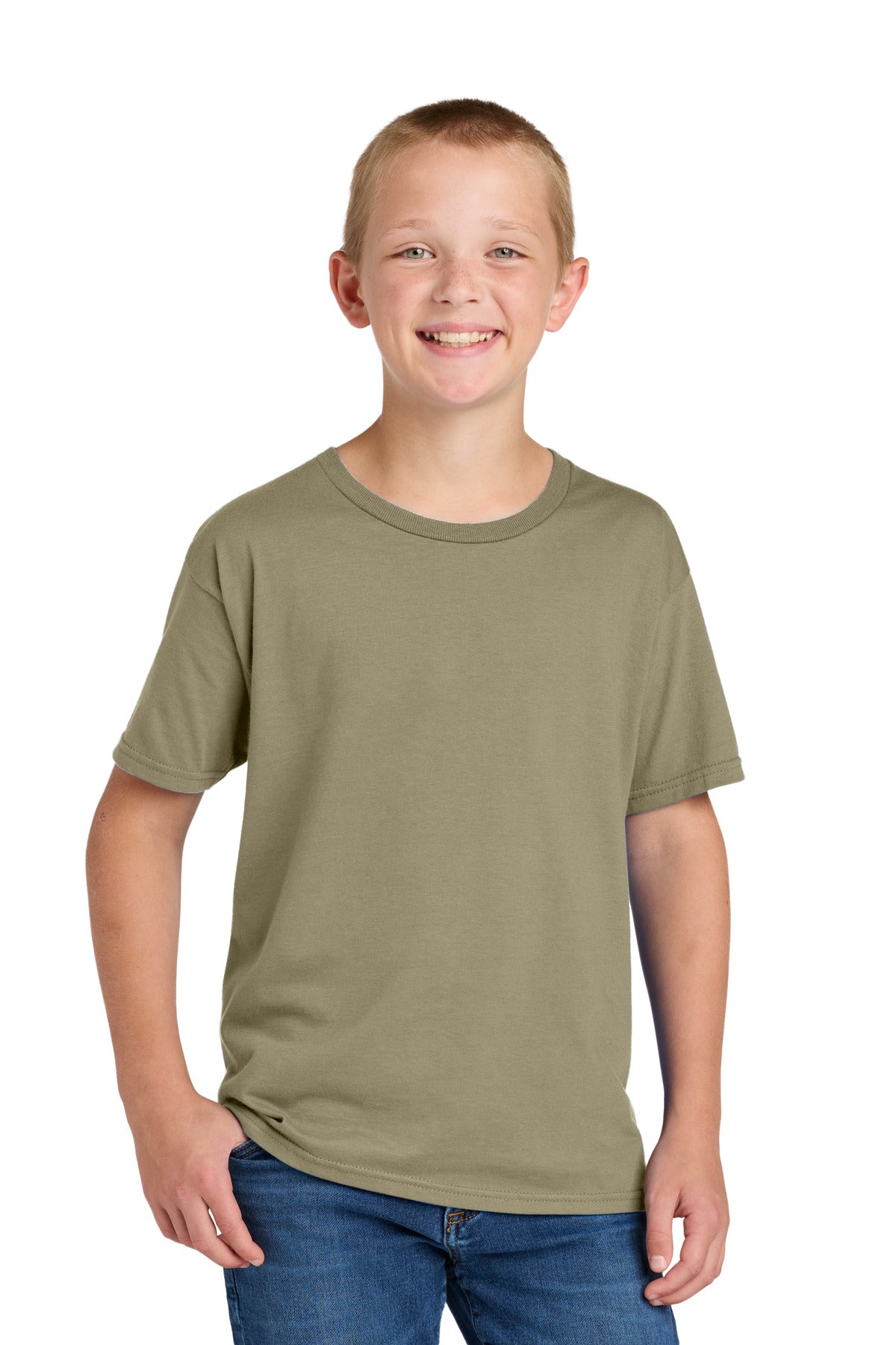Jerzees Classics Youth Cotton T-Shirt 363Y in Khaki