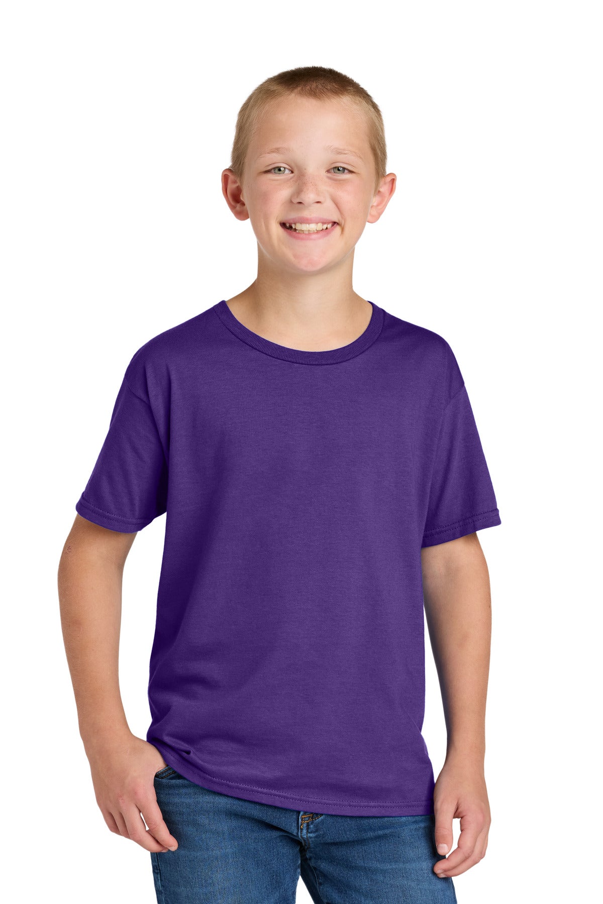 Jerzees Classics Youth Cotton T-Shirt 363Y in Purple
