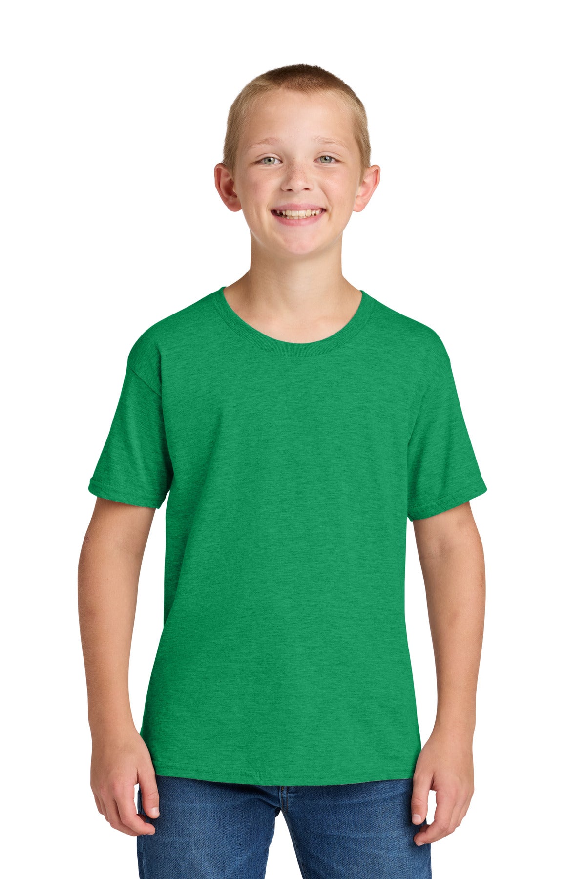 Jerzees Classics Youth Cotton T-Shirt 363Y in Retro Heather Green
