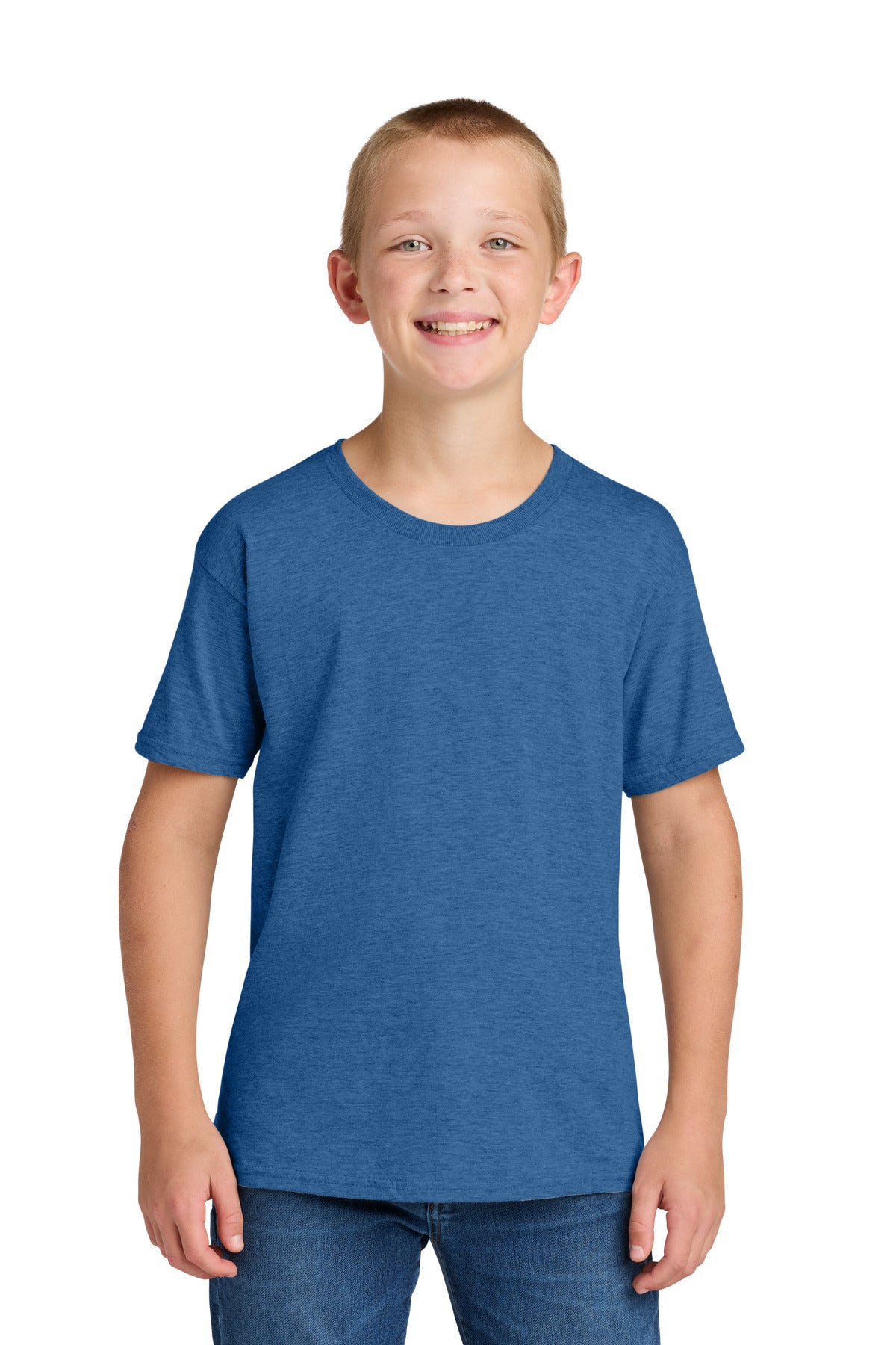 Jerzees Classics Youth Cotton T-Shirt 363Y in Retro Heather Royal