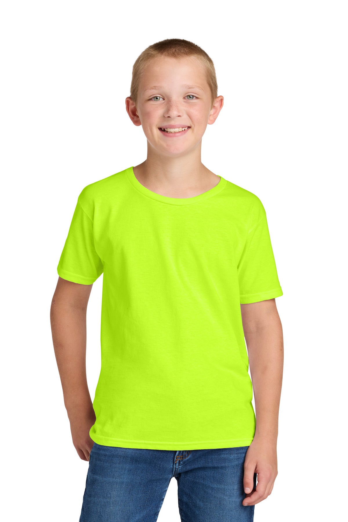 Jerzees Classics Youth Cotton T-Shirt 363Y in Safety Green