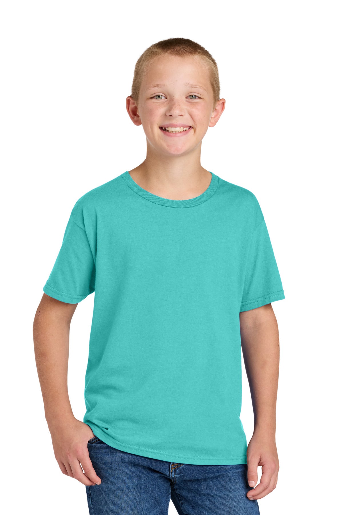 Jerzees Classics Youth Cotton T-Shirt 363Y in Scuba Blue