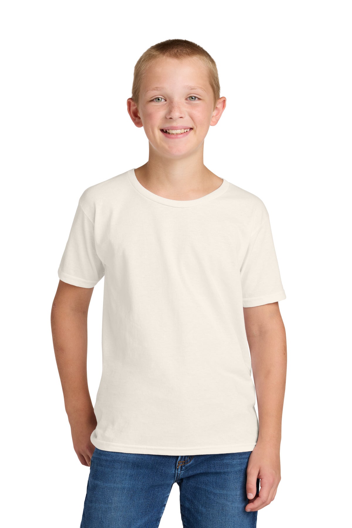 Jerzees Classics Youth Cotton T-Shirt 363Y in Sweet Cream Heather