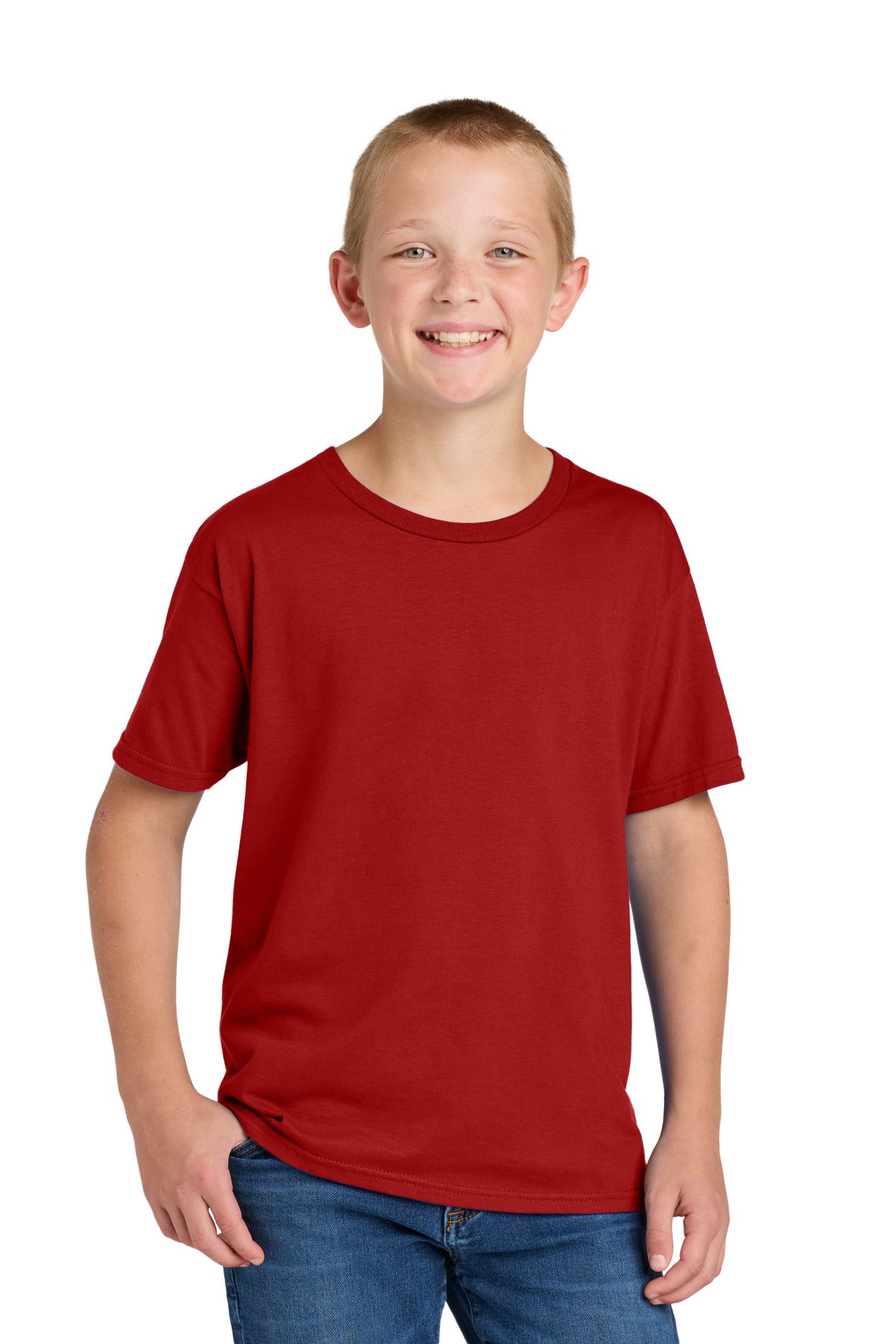 Jerzees Classics Youth Cotton T-Shirt 363Y in True Red