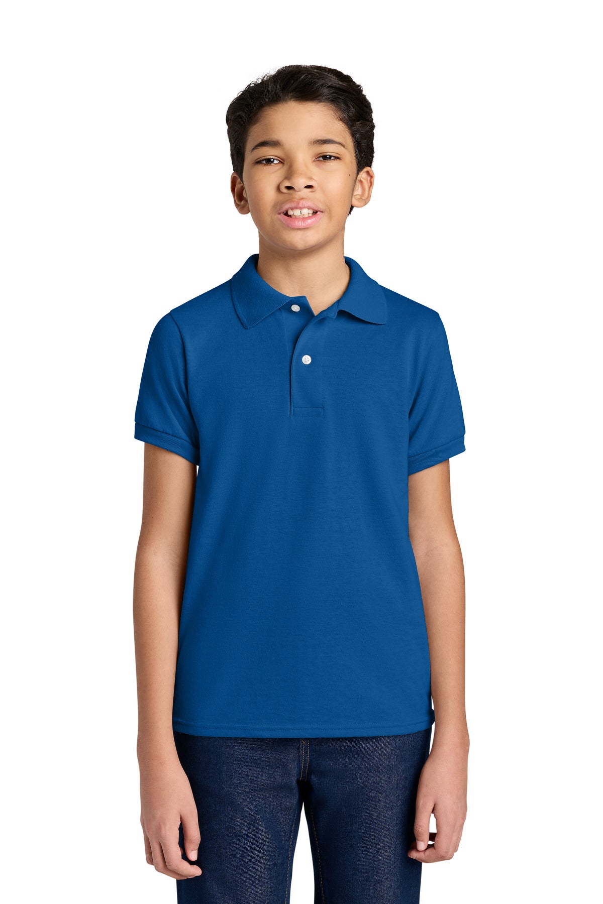 Jerzees Youth Dri-Power Sport Shirt 437B in Royal