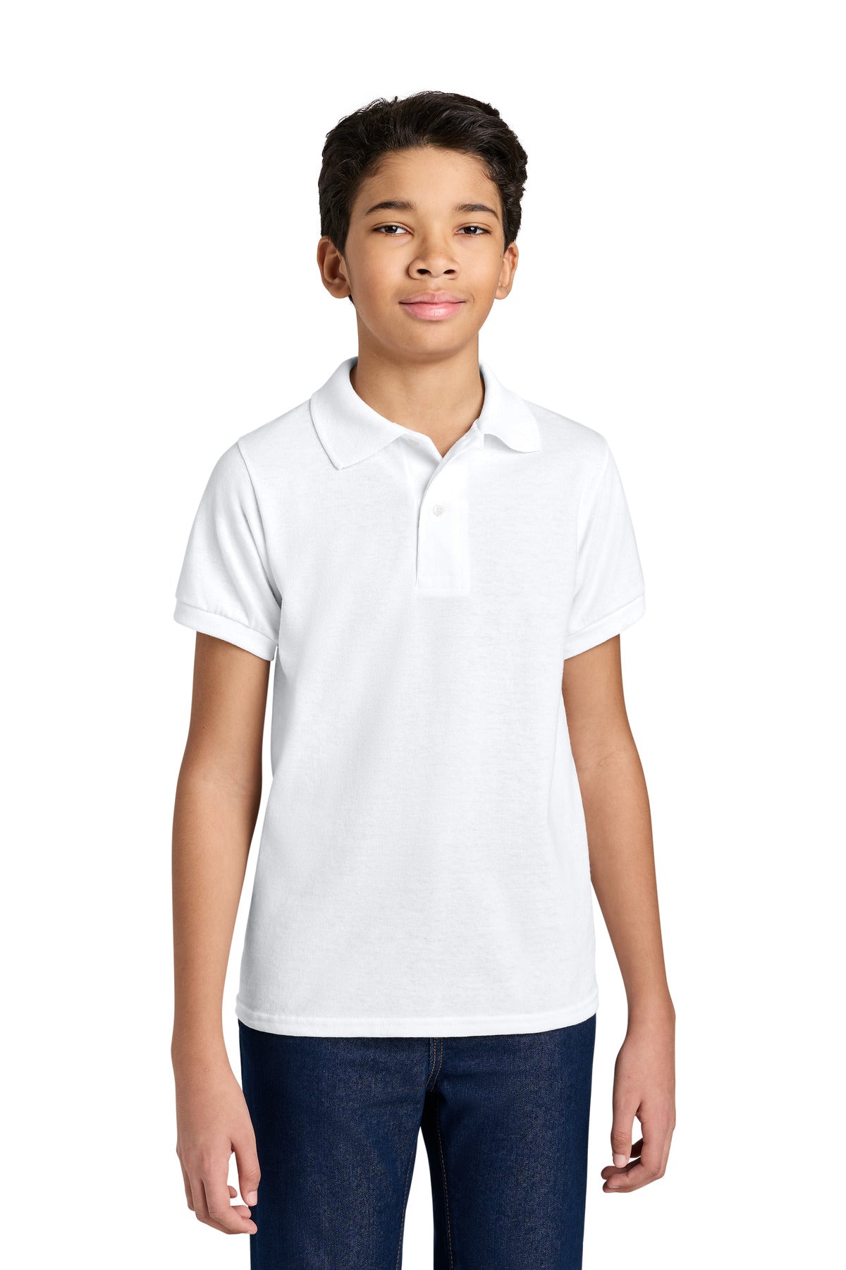 Jerzees Youth Dri-Power Sport Shirt 437B in White