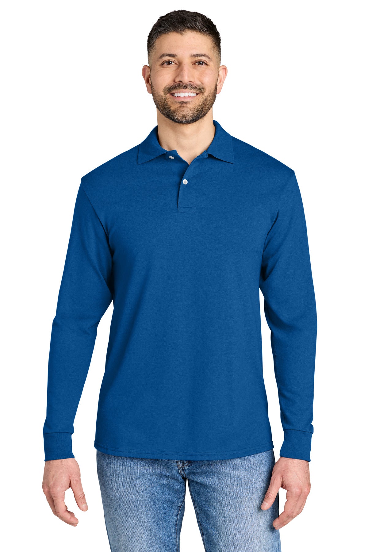 Jerzees Dri-Power Long Sleeve Sport Shirt 437LS in Royal