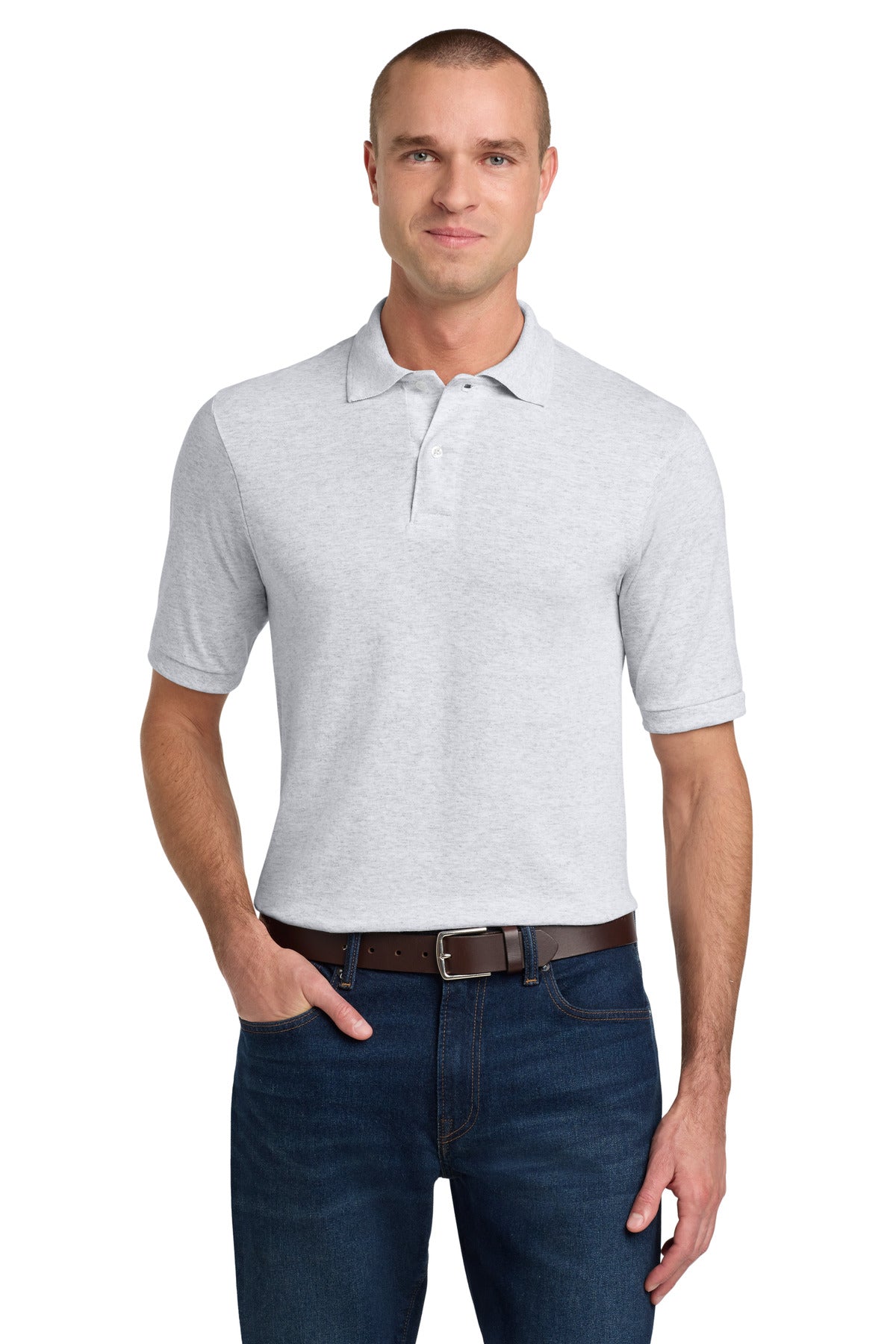 Jerzees Dri-Power Sport Shirt. 437M in Ash