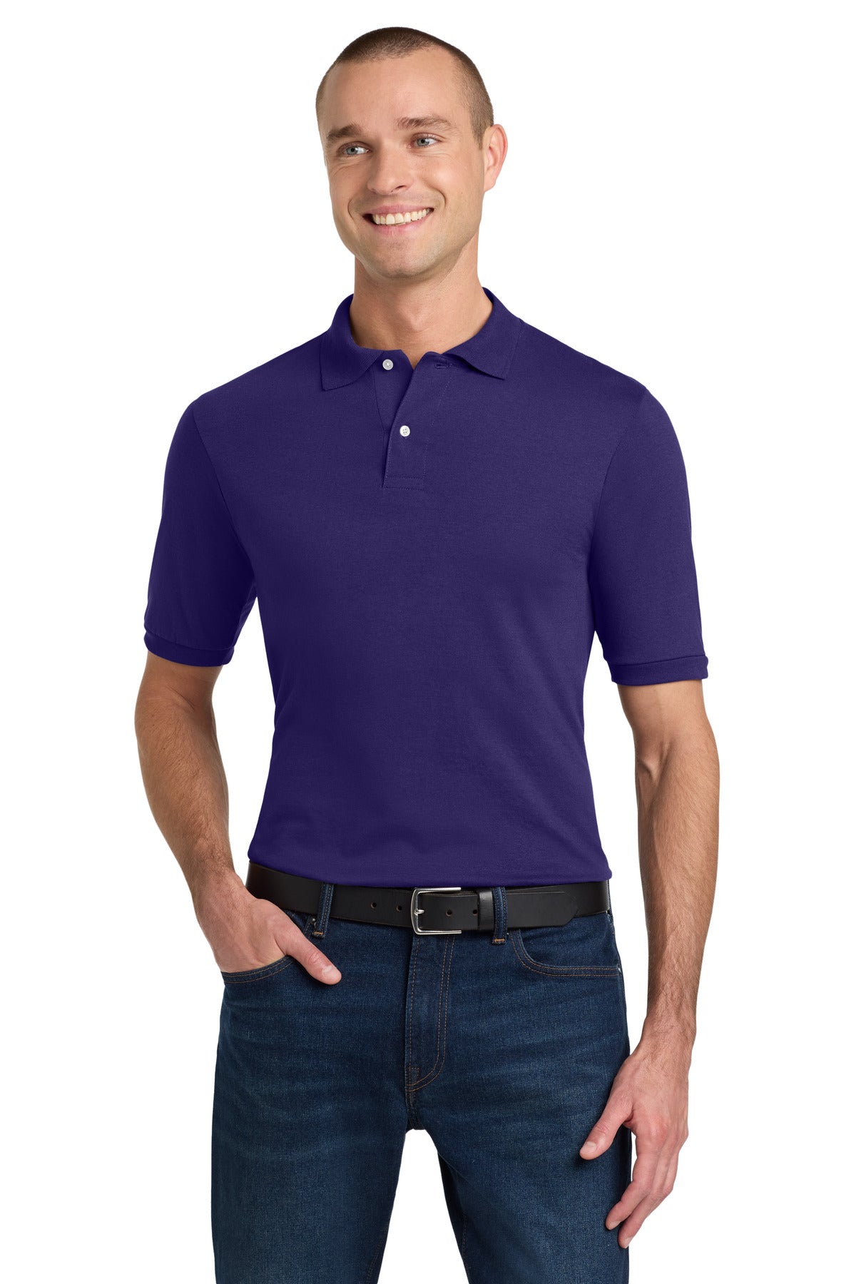 Jerzees Dri-Power Sport Shirt. 437M in Deep Purple