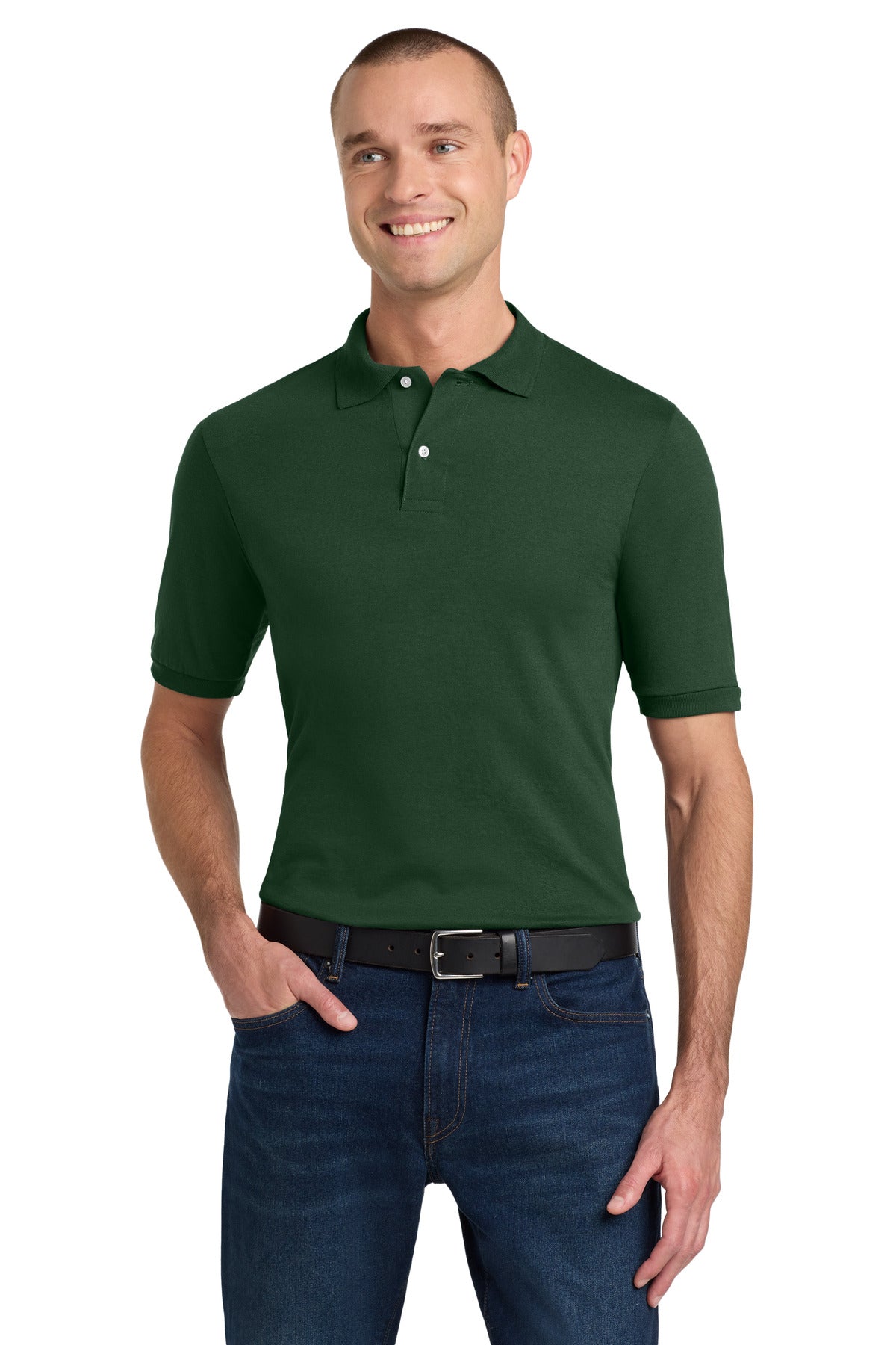 Jerzees Dri-Power Sport Shirt. 437M in Forest