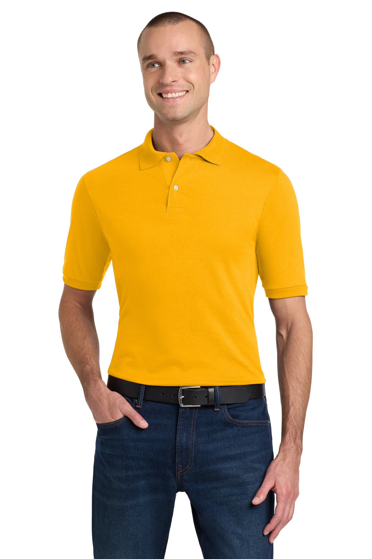 Jerzees Dri-Power Sport Shirt. 437M in Gold