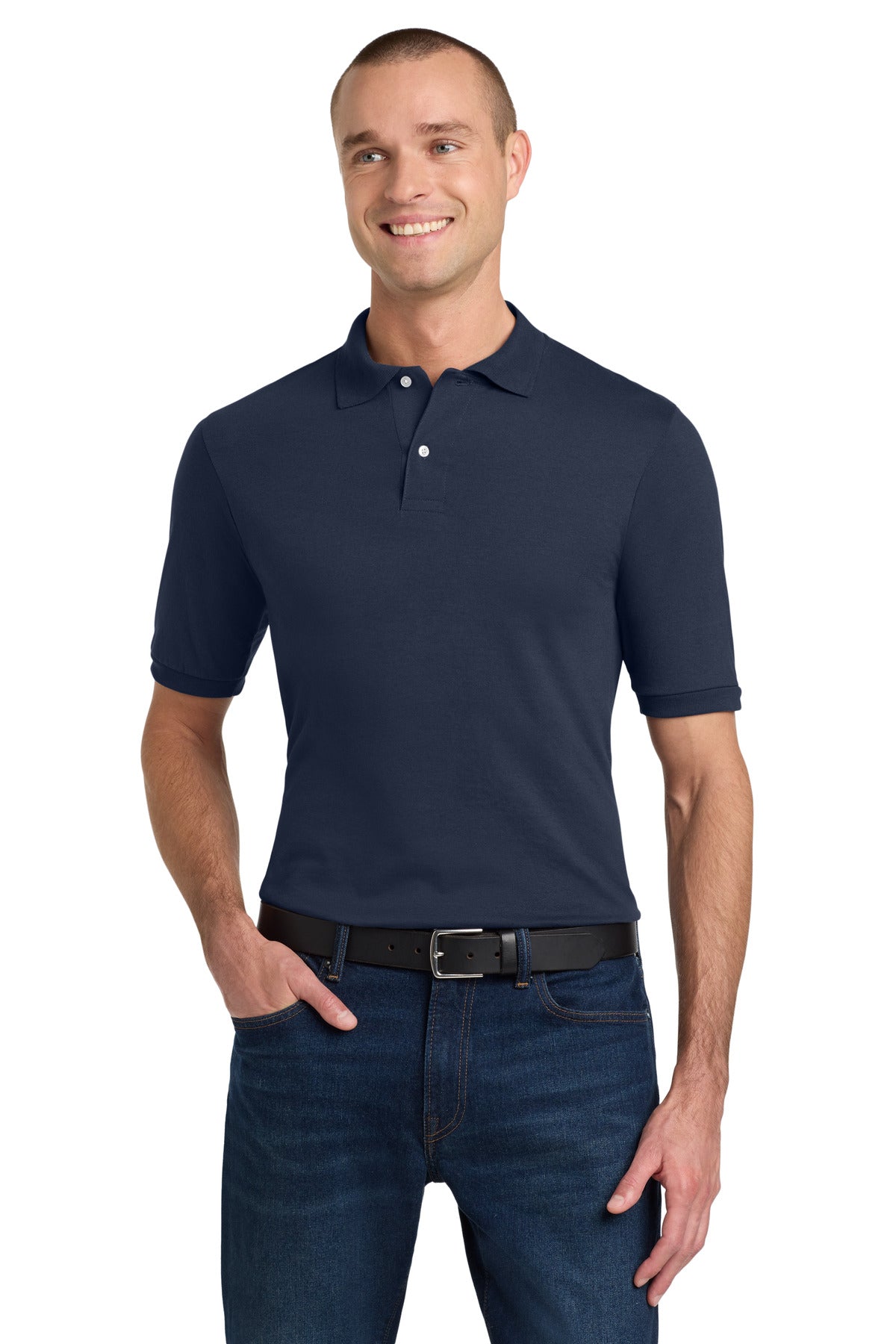 Jerzees Dri-Power Sport Shirt. 437M in J. Navy