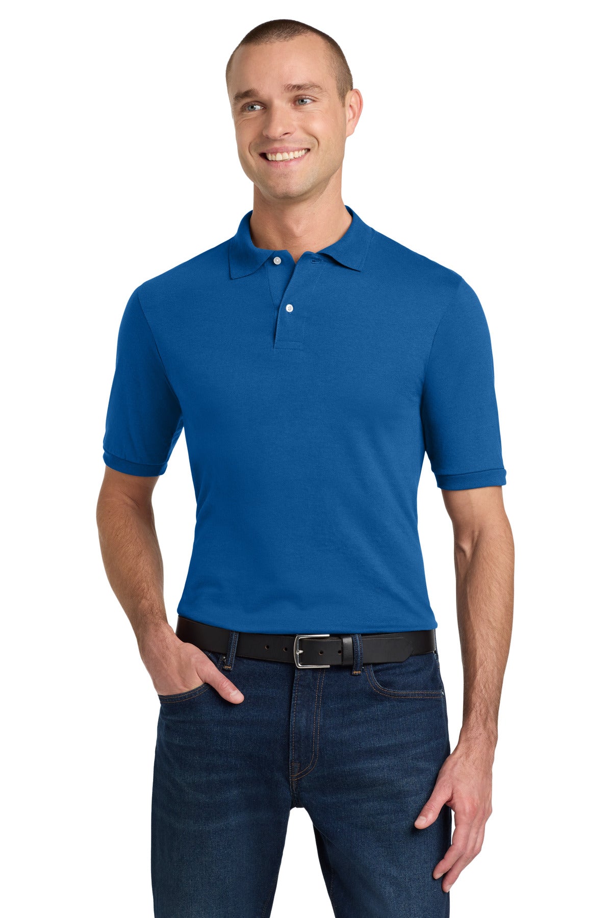 Jerzees Dri-Power Sport Shirt. 437M in Royal