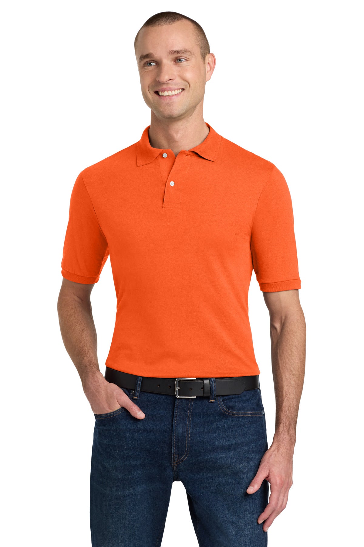 Jerzees Dri-Power Sport Shirt. 437M in Safety Orange