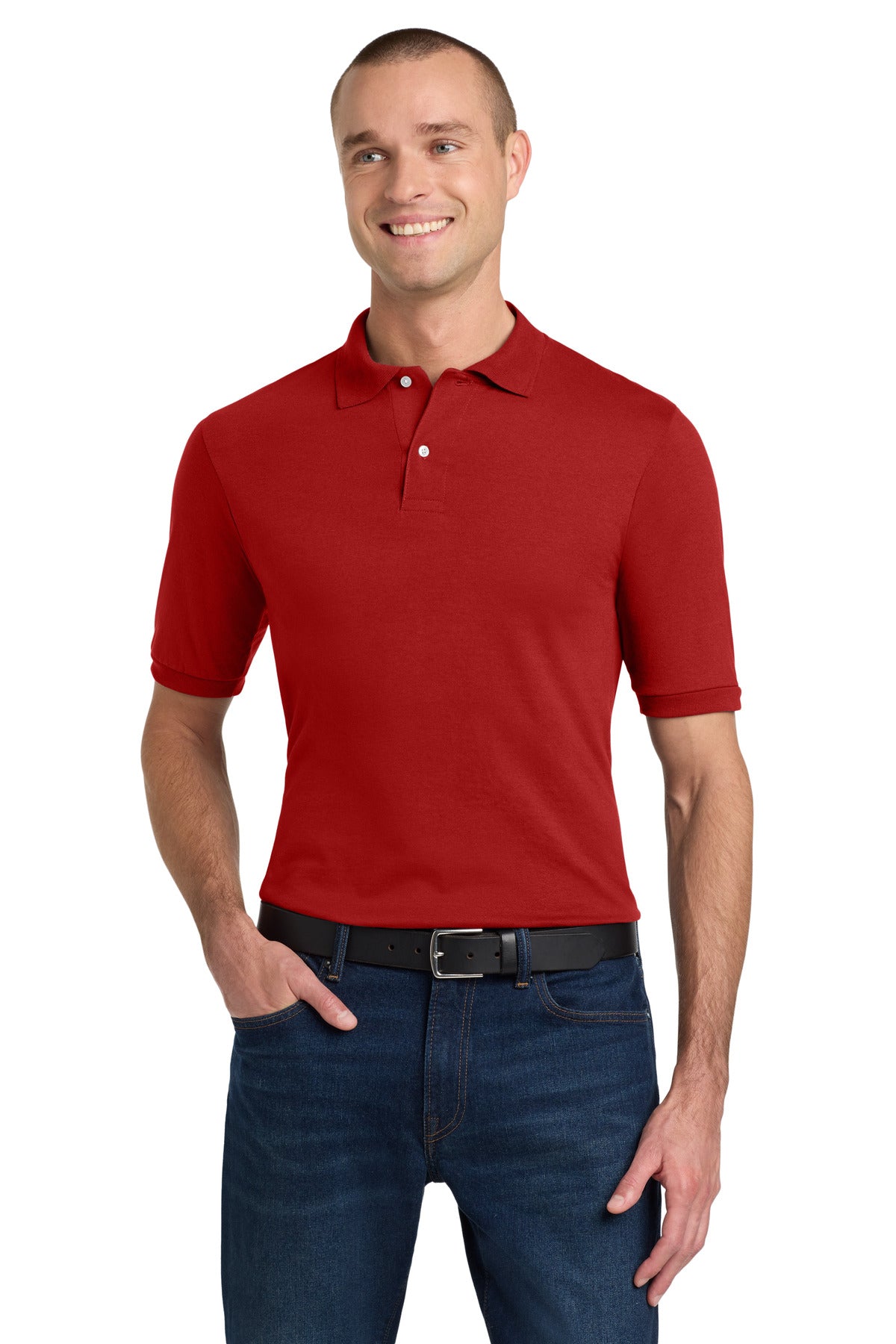 Jerzees Dri-Power Sport Shirt. 437M in True Red