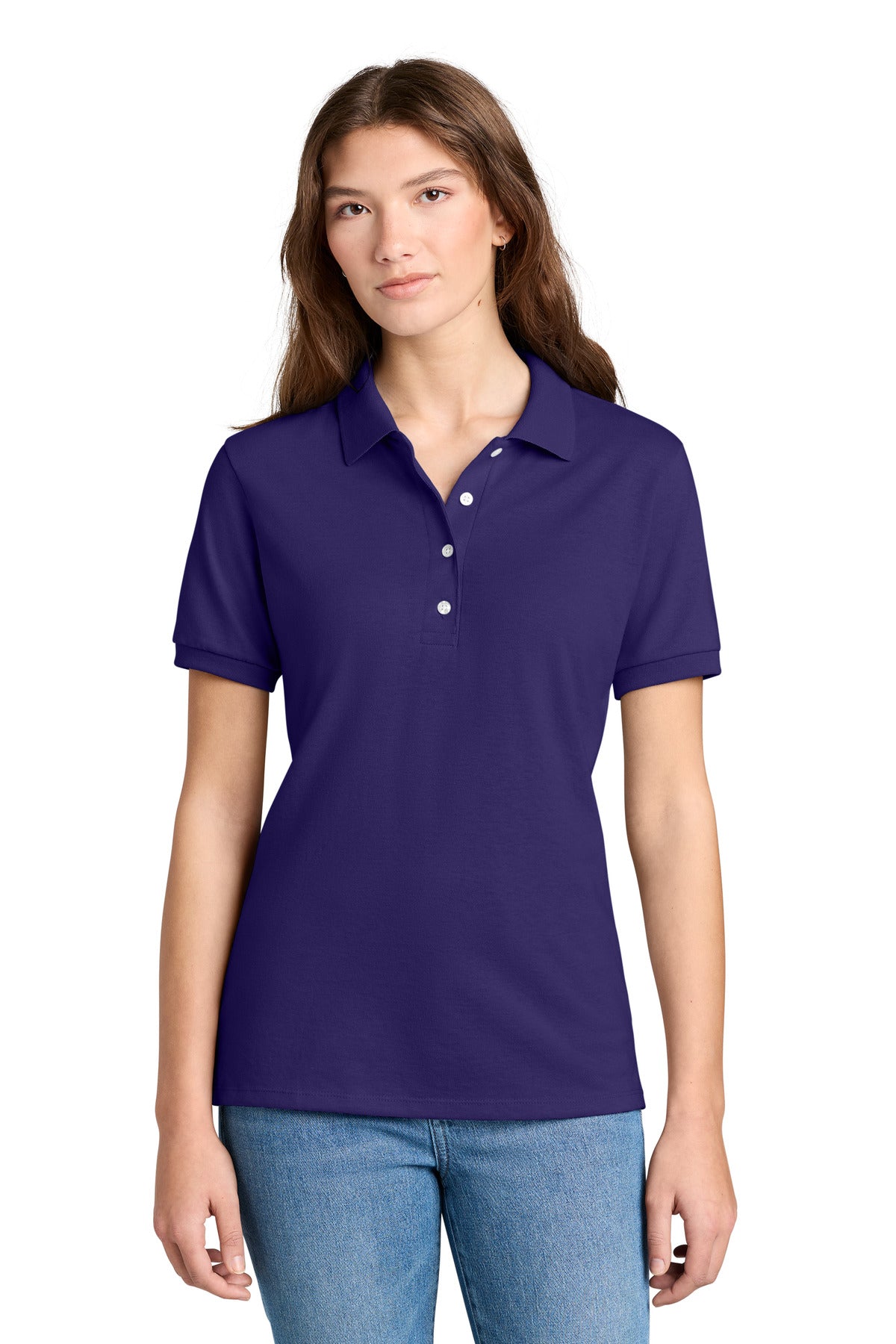Jerzees Women's Dri-Power Sport Shirt 437W in Deep Purple