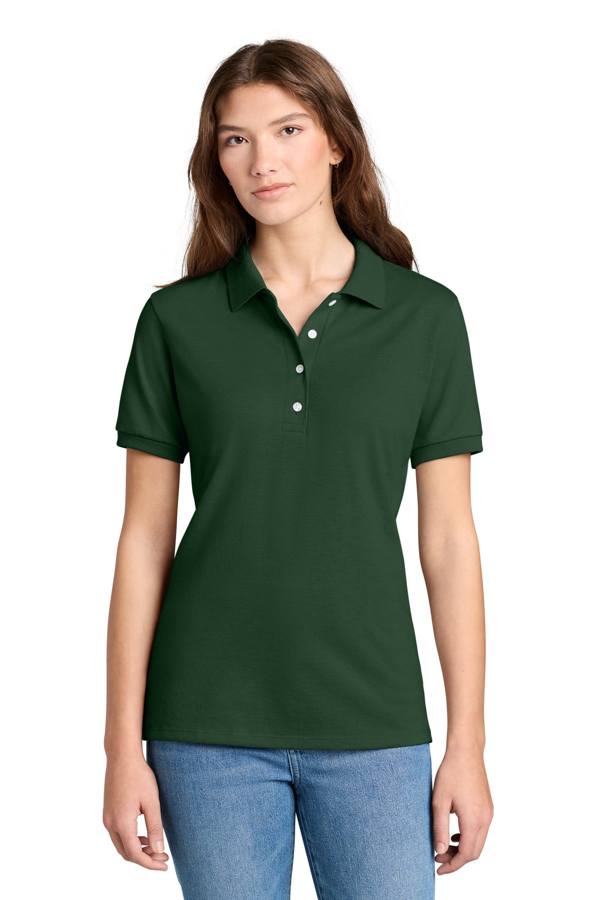Jerzees Women's Dri-Power Sport Shirt 437W in Forest Green